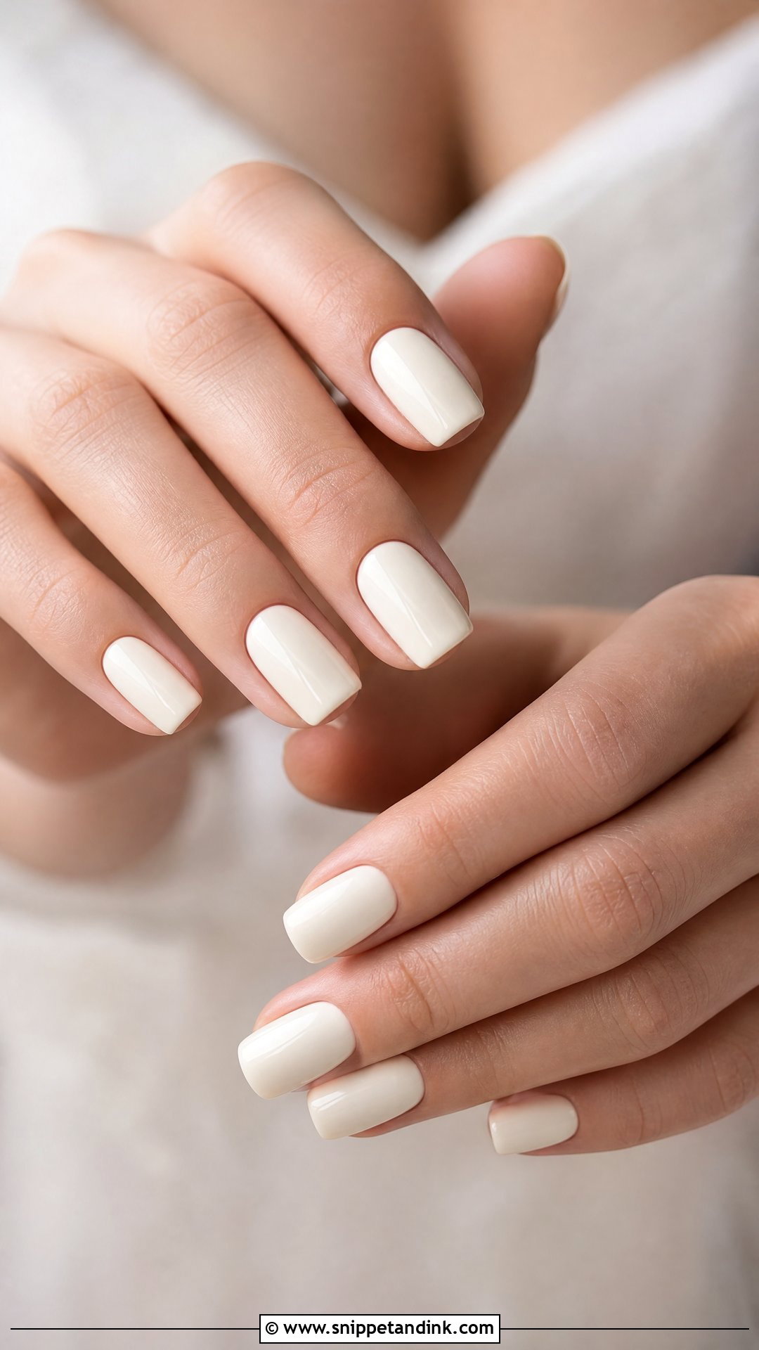 Ivory Bridal Nails - Snippet and Ink - 35 Classy Bridal Wedding Nails for Bride