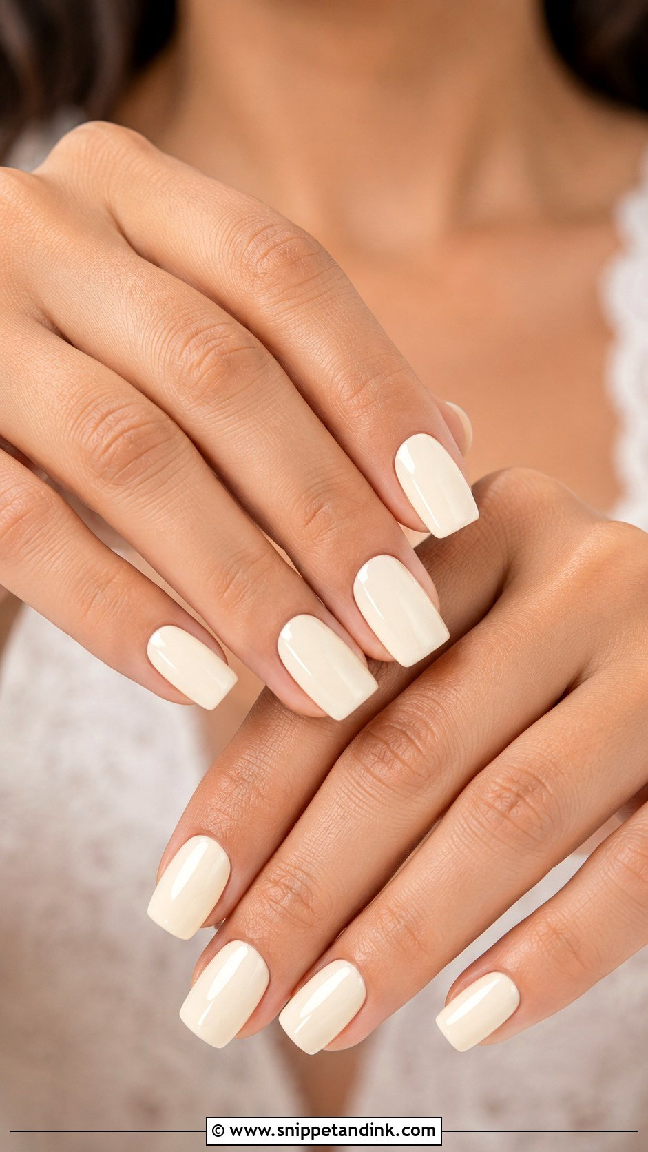 Ivory Bridal Nails - Snippet and Ink - 20 Simple Bridal Nails Designs