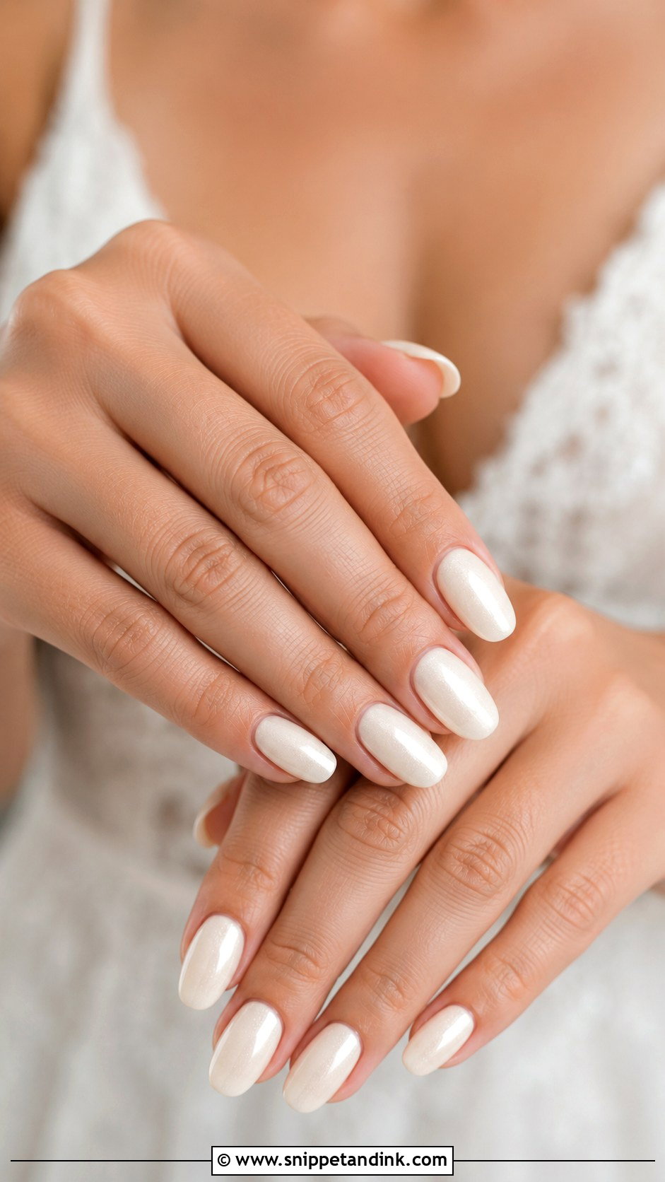 Ivory Bridal Nails - Snippet and Ink - 20 Bridal Nail Color Ideas