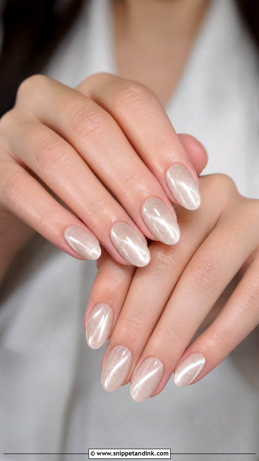 Ivory Cat Eye Wedding Nails - Snippet and Ink - 25 Cat Eye Wedding Nails