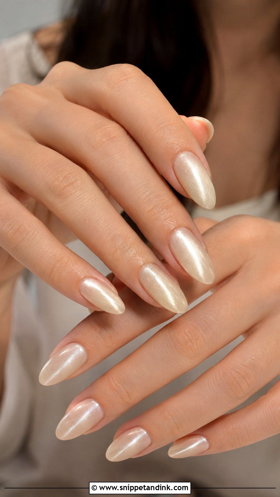 Ivory Cat Eye Wedding Nails - Snippet and Ink - 20 Ivory Wedding Nails
