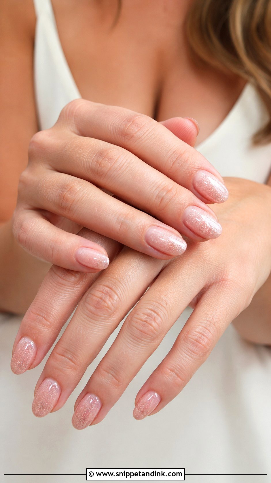 Ivory Chrome Bridal Nails - Snippet and Ink - 20 Natural Wedding Nails for Bride