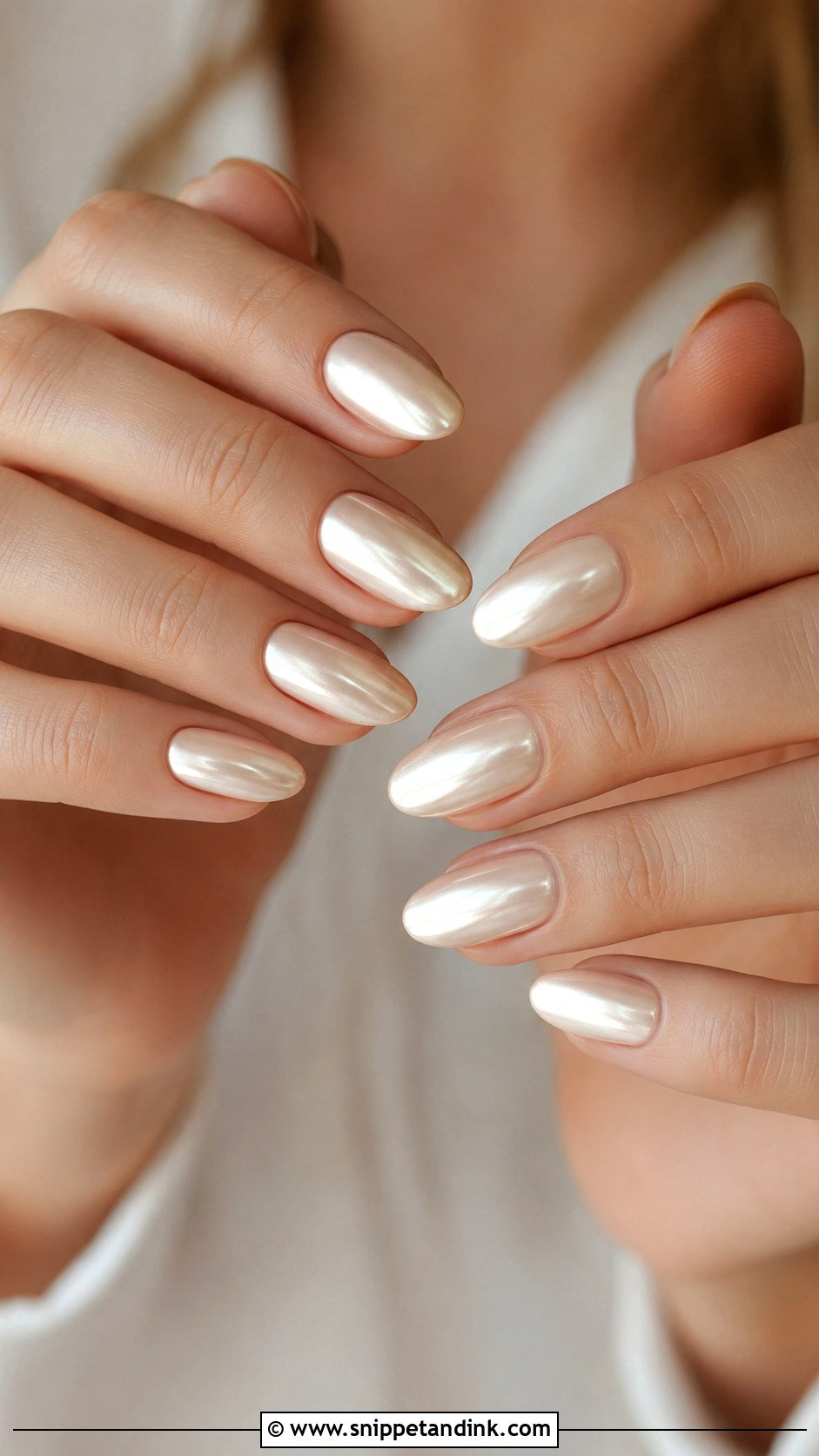 Ivory Chrome Fall Wedding Nails - Snippet and Ink - 20 Fall Nails for Wedding