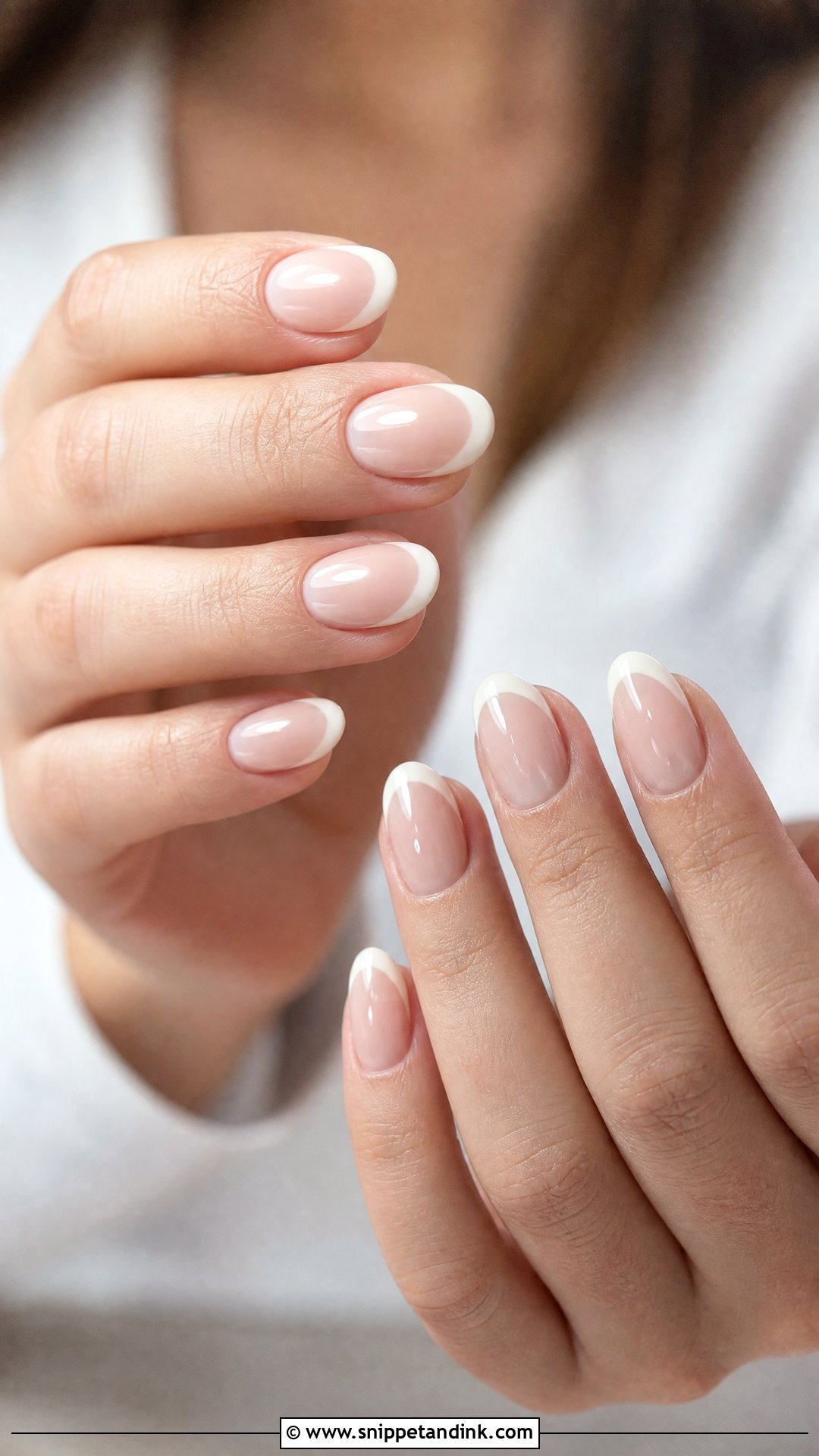 Ivory French Bridal Nails - Snippet and Ink - 25 French Bridal Nails