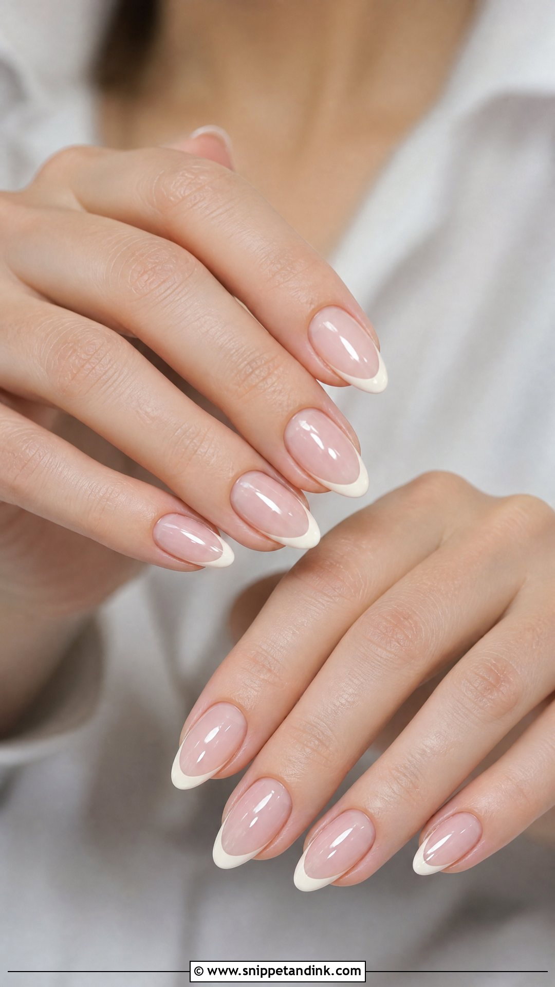 Ivory French Engagement Bride Nails - Snippet and Ink - 20 Nails for Engagement Bride