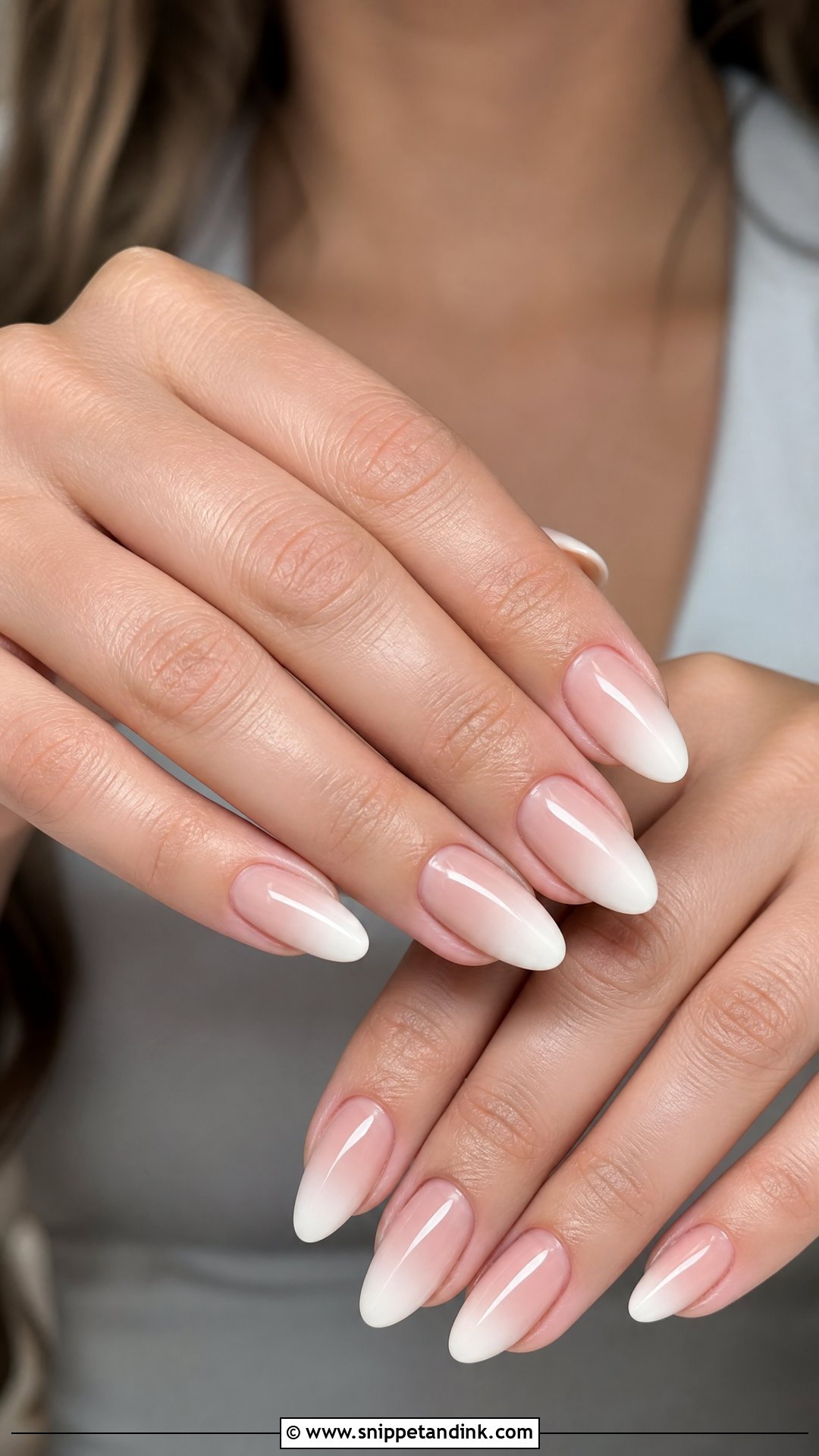 Ivory French Ombre Nails - Snippet and Ink - 25 Classy Nails for Wedding Guest