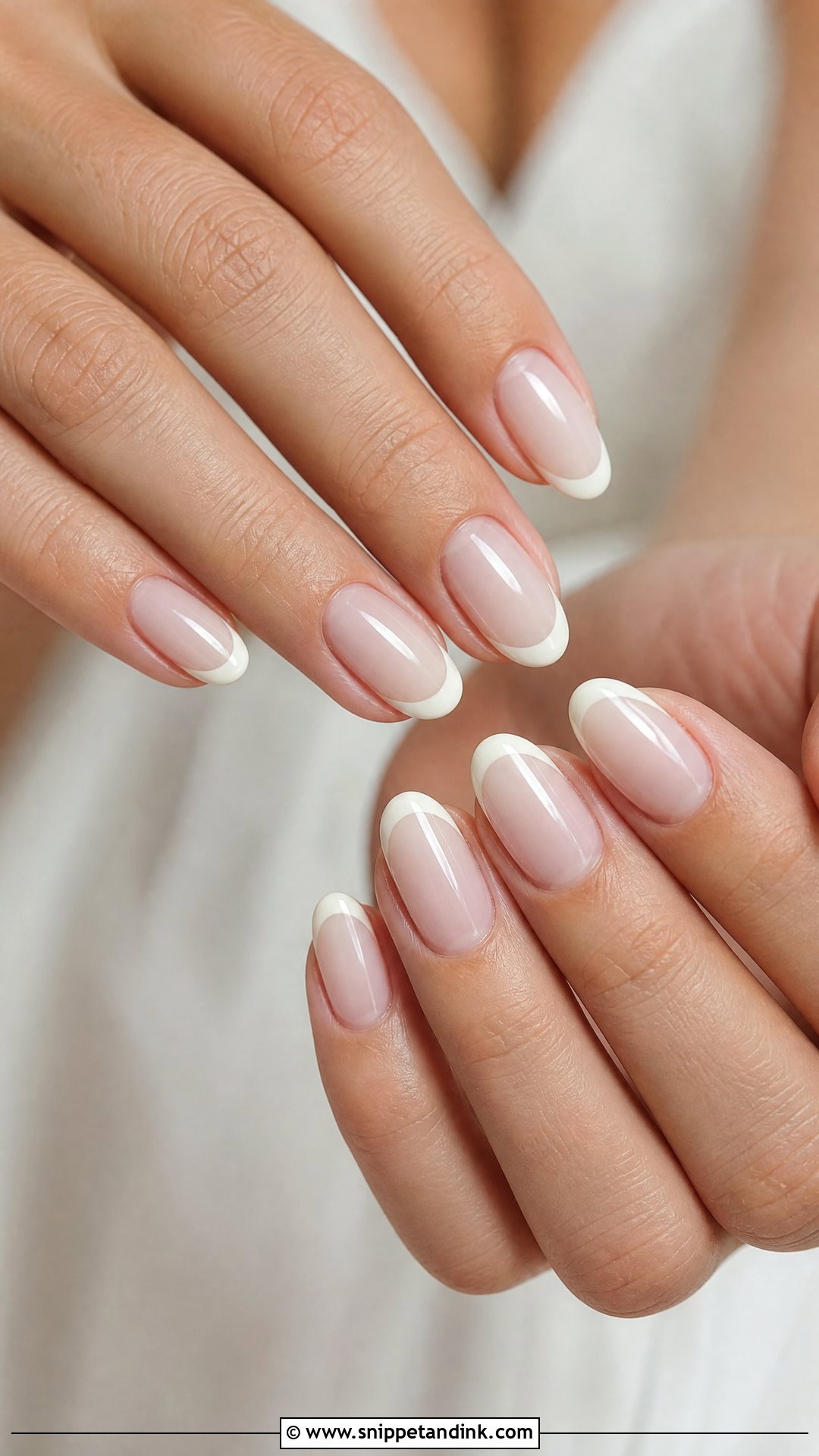Ivory French Tip Wedding Nails - Snippet and Ink - 25 French Tip Wedding Nails