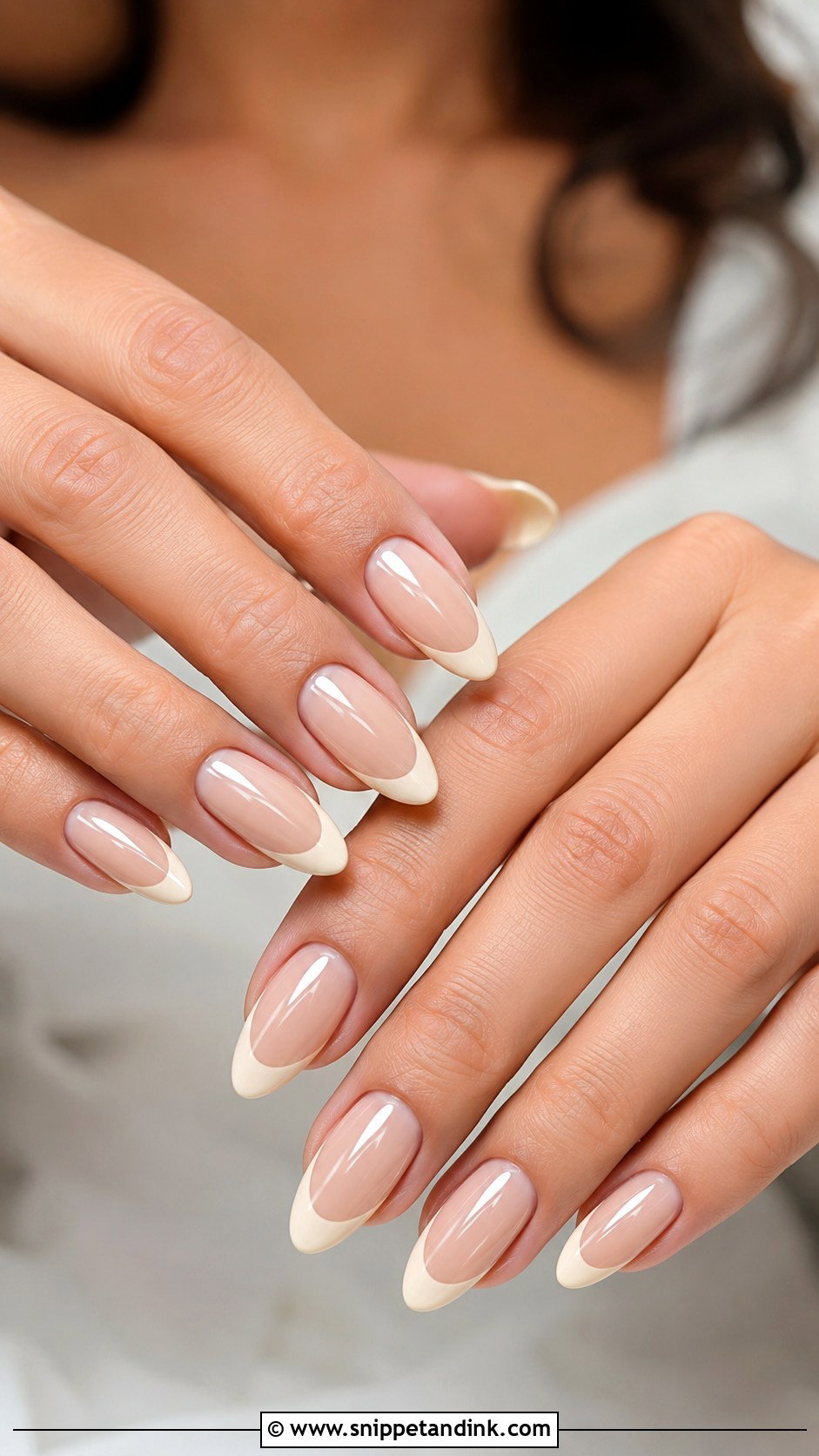Ivory French Tip Wedding Nails - Snippet and Ink - 20 Ivory Wedding Nails