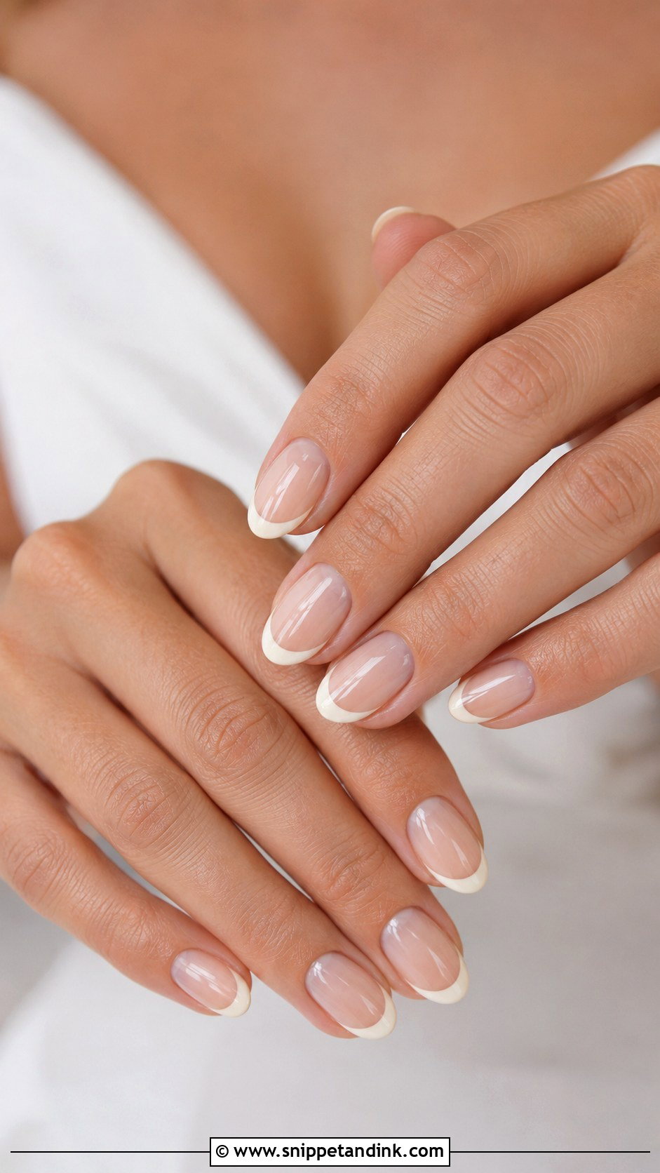 Ivory French Wedding Nails - Snippet and Ink - 20 French Nails for Wedding