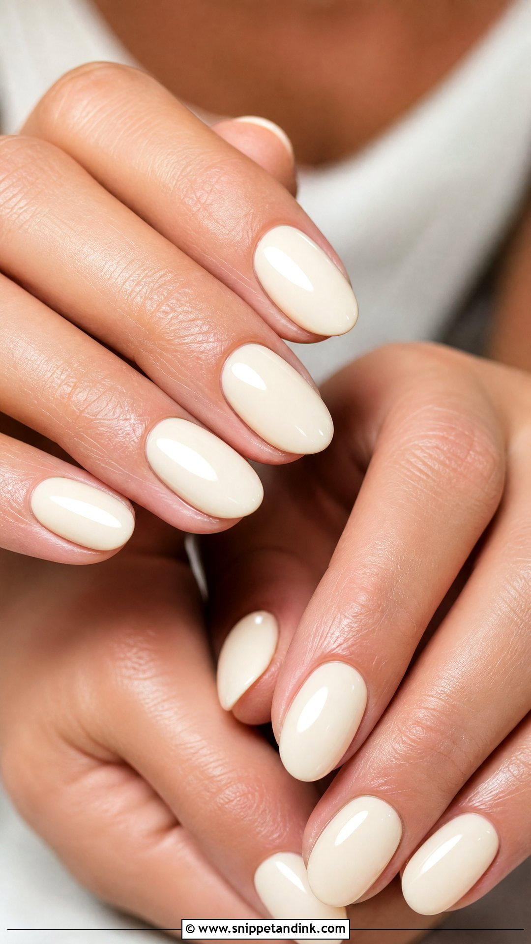 Ivory Gel Wedding Nails - Snippet and Ink - 20 Classy Gel Wedding Nails for Bride