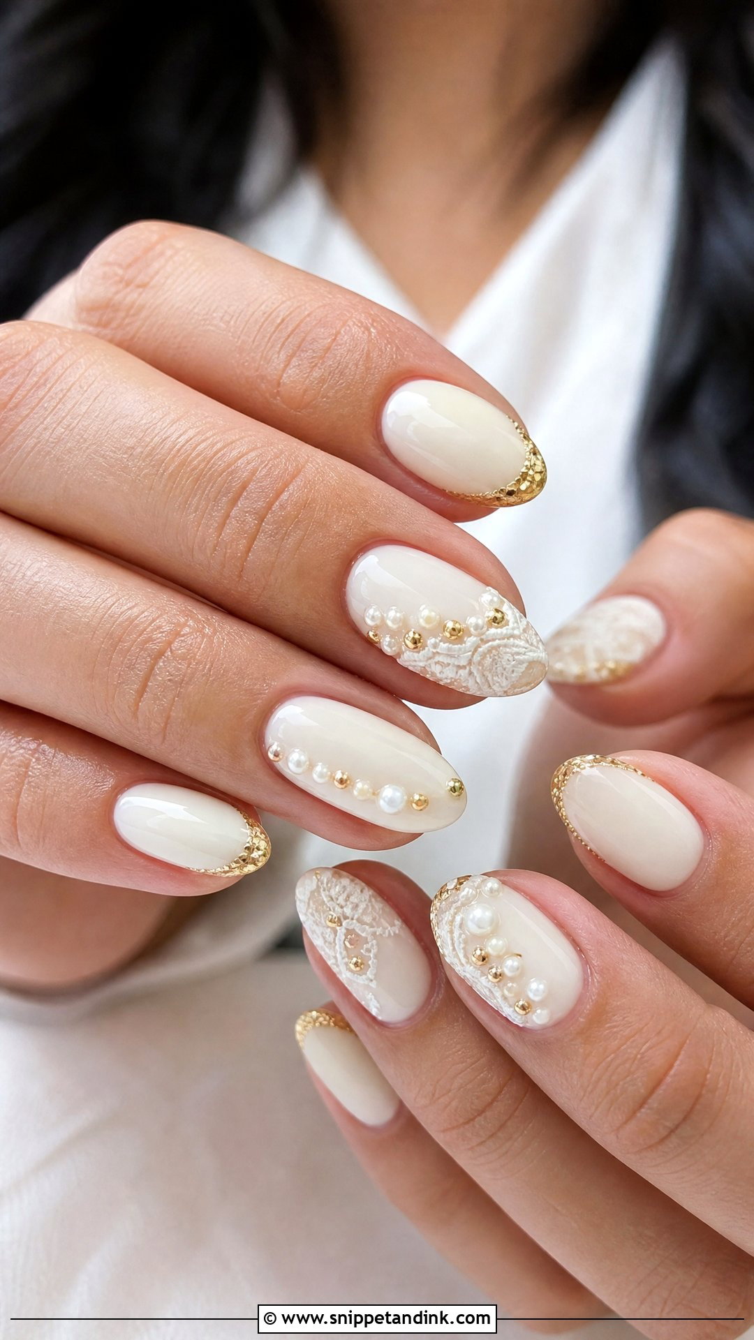 Ivory Indian Wedding Nails - Snippet and Ink - 25 Nails for Indian Wedding