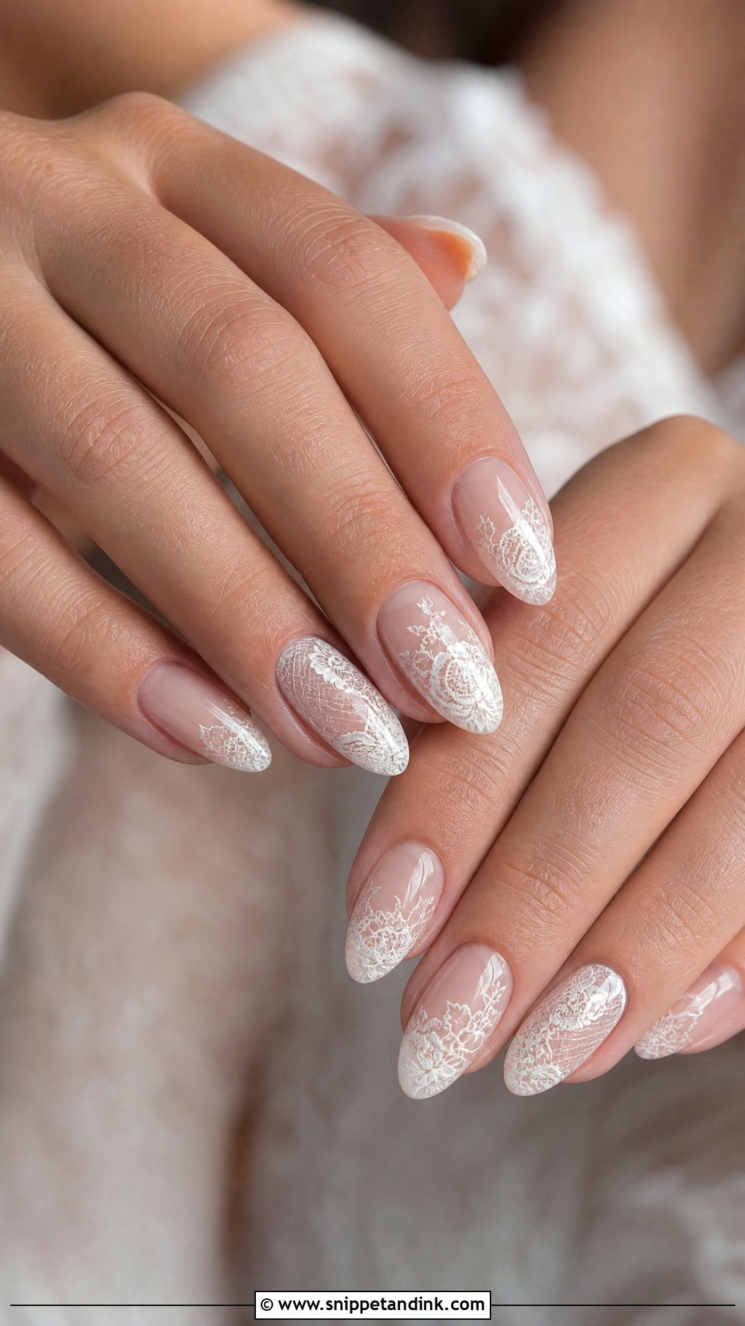 Ivory Lace Wedding Nails - Snippet and Ink - 25 Unique Wedding Nails for Bride