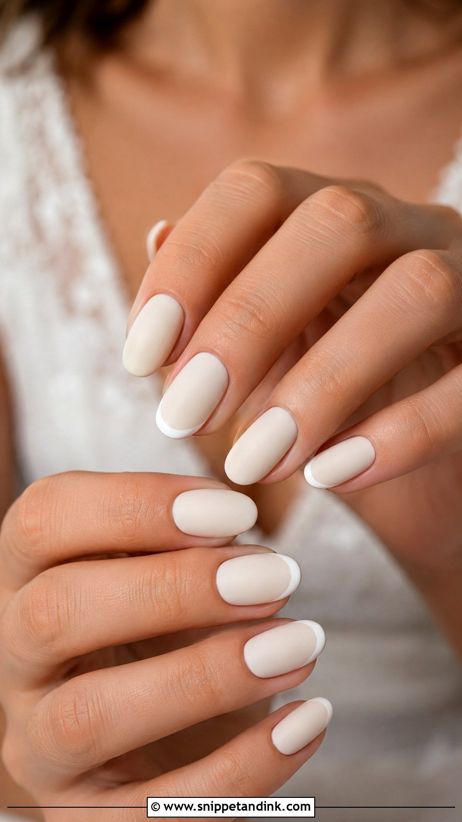Ivory Matte Wedding Nails - Snippet and Ink - 20 Ivory Wedding Nails