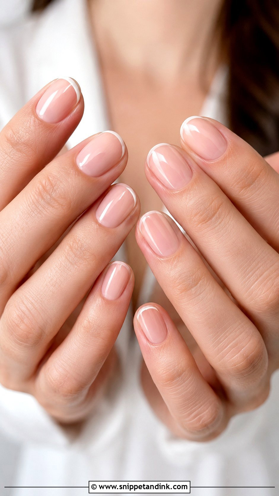 Ivory Micro French Wedding Nails - Snippet and Ink - 20 Ivory Wedding Nails
