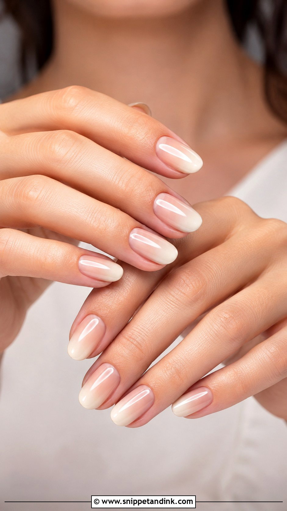 Ivory Ombre Bridal Nails - Snippet and Ink - 20 Ombre Bridal Nails