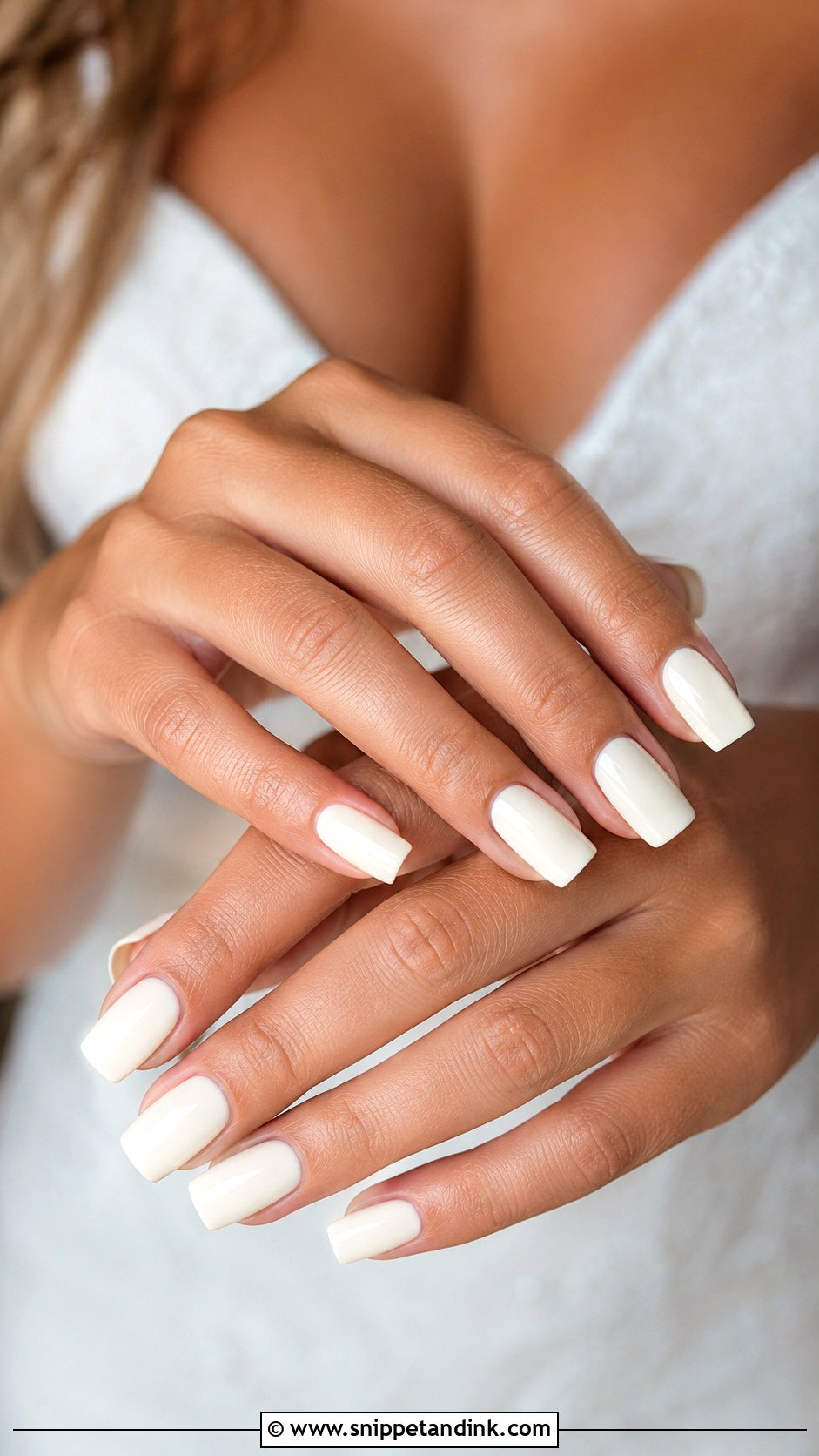 Ivory Square Bridal Nails - Snippet and Ink - 20 Bridal Manicure Wedding Nails Ideas