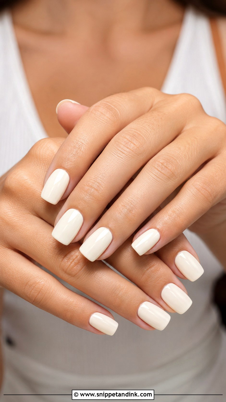 Ivory Square Wedding Nails - Snippet and Ink - 20 Square Wedding Day Nails