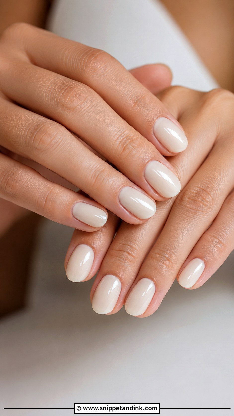 Ivory Wedding Nails - Snippet and Ink - 20 Simple Wedding Day Nails for Bride