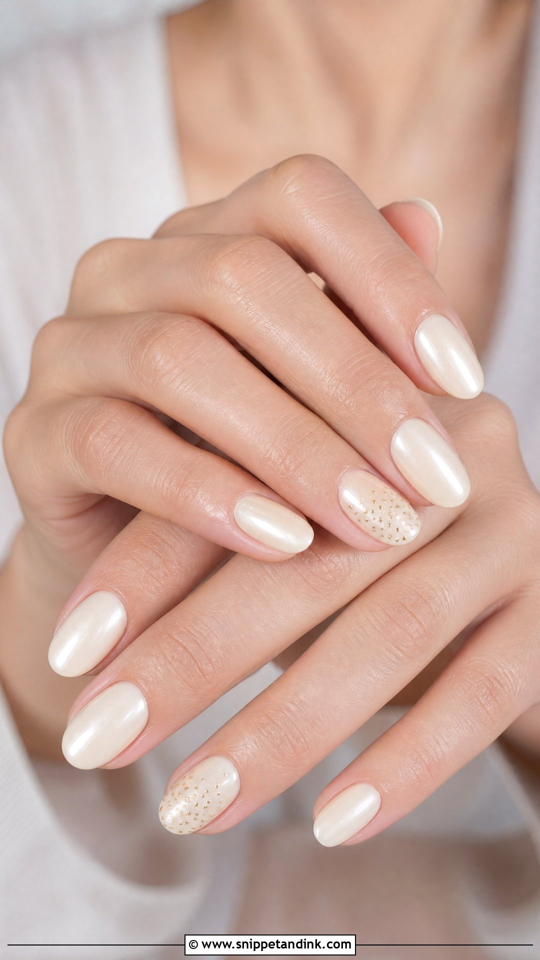 Ivory Wedding Nails - Snippet and Ink - 25 Wedding Nail Designs