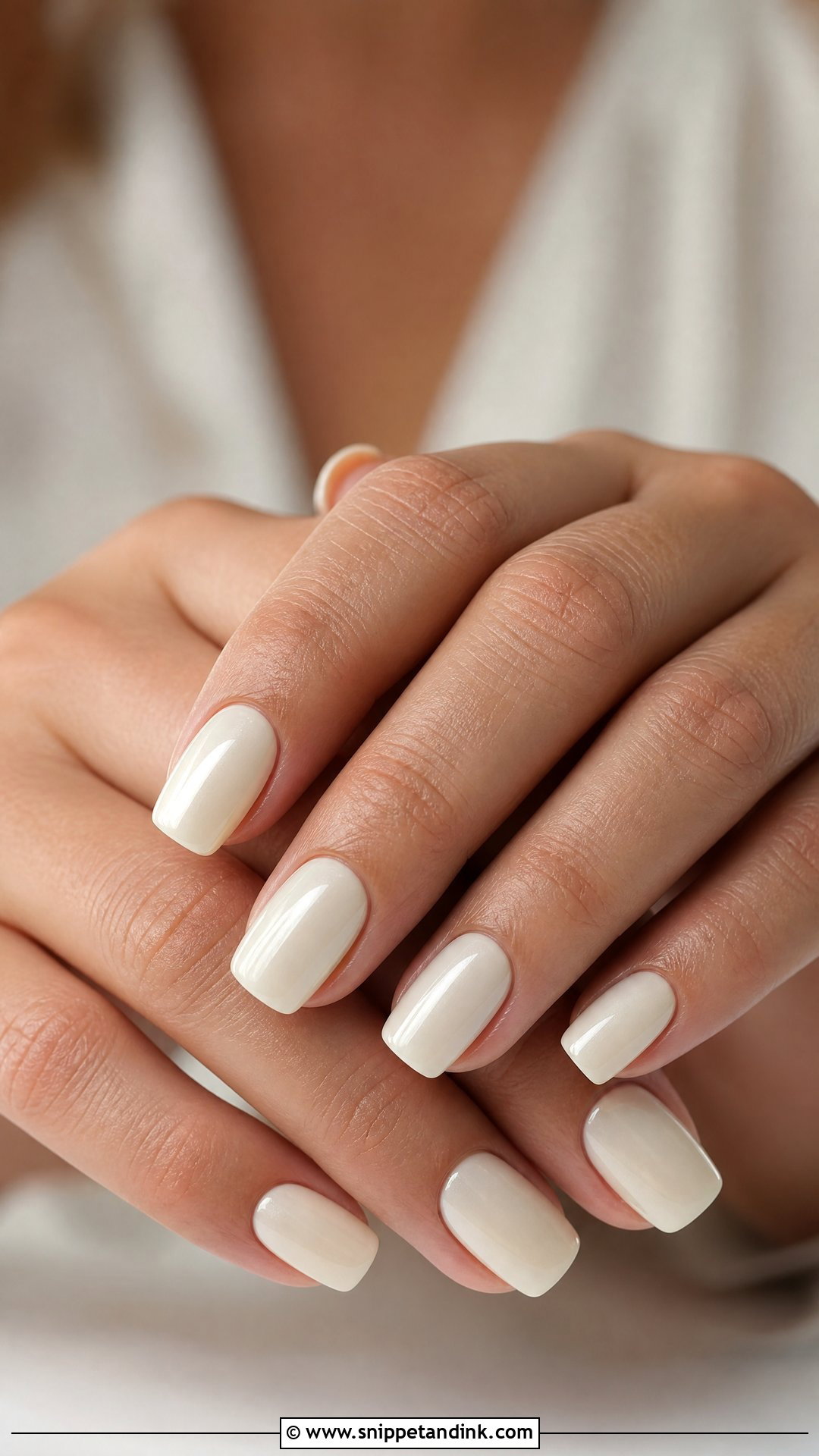 Ivory Wedding Nails - Snippet and Ink - 35 Wedding Day Nails