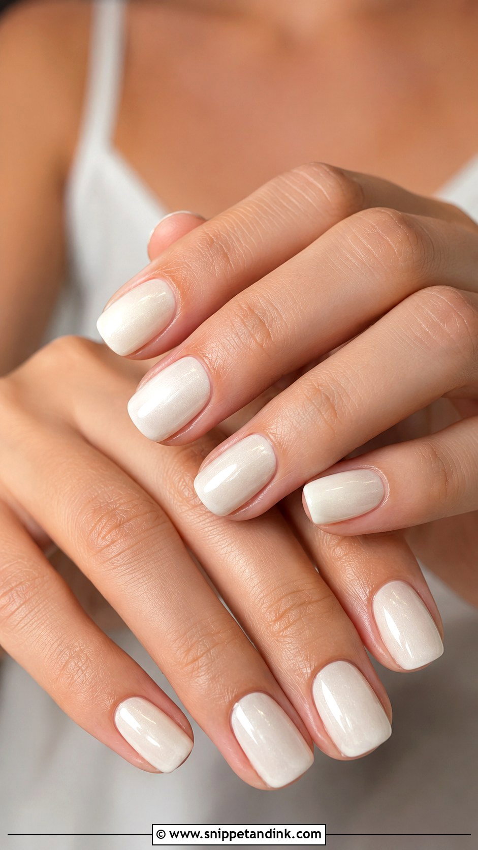 Ivory Wedding Nails - Snippet and Ink - 20 Black Tie Wedding Nails