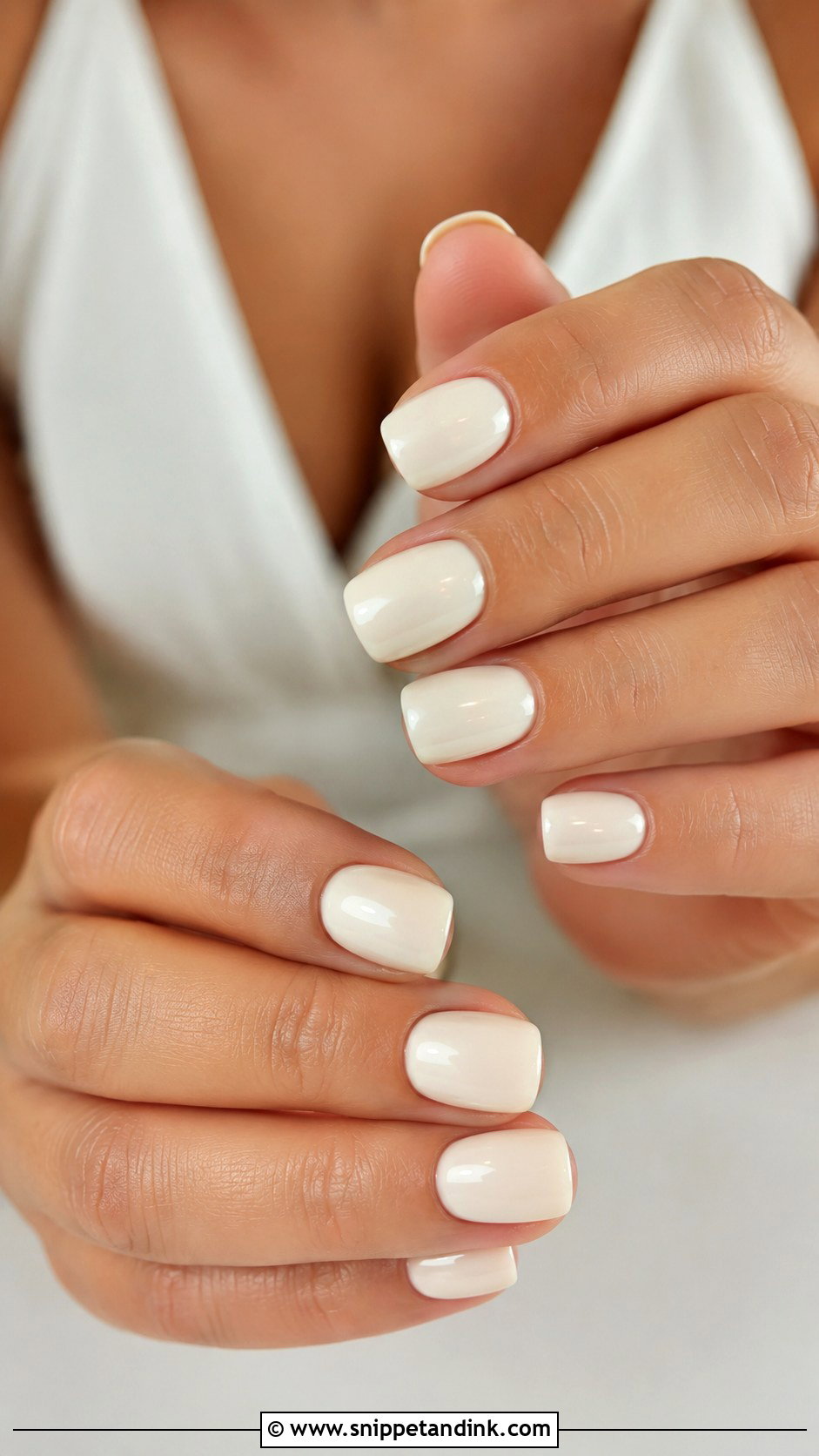Ivory Wedding Nails - Snippet and Ink - 20 Minimalist Wedding Nails