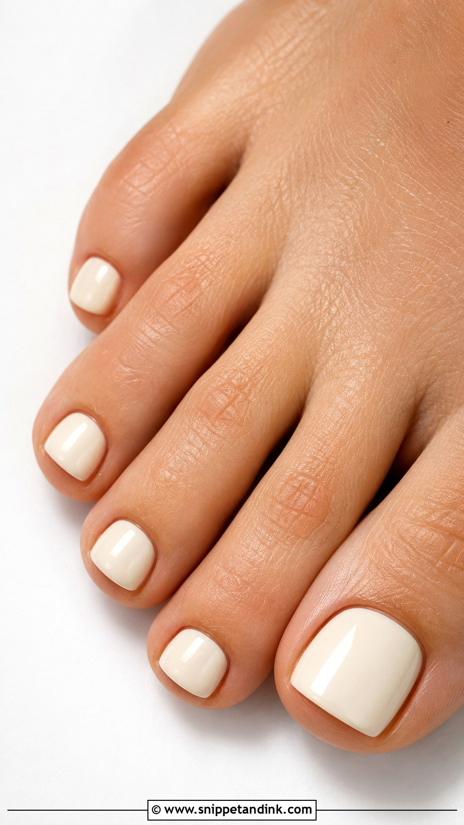Ivory Wedding Toe Nails - Snippet and Ink - 20 Bride Toe Nails Wedding