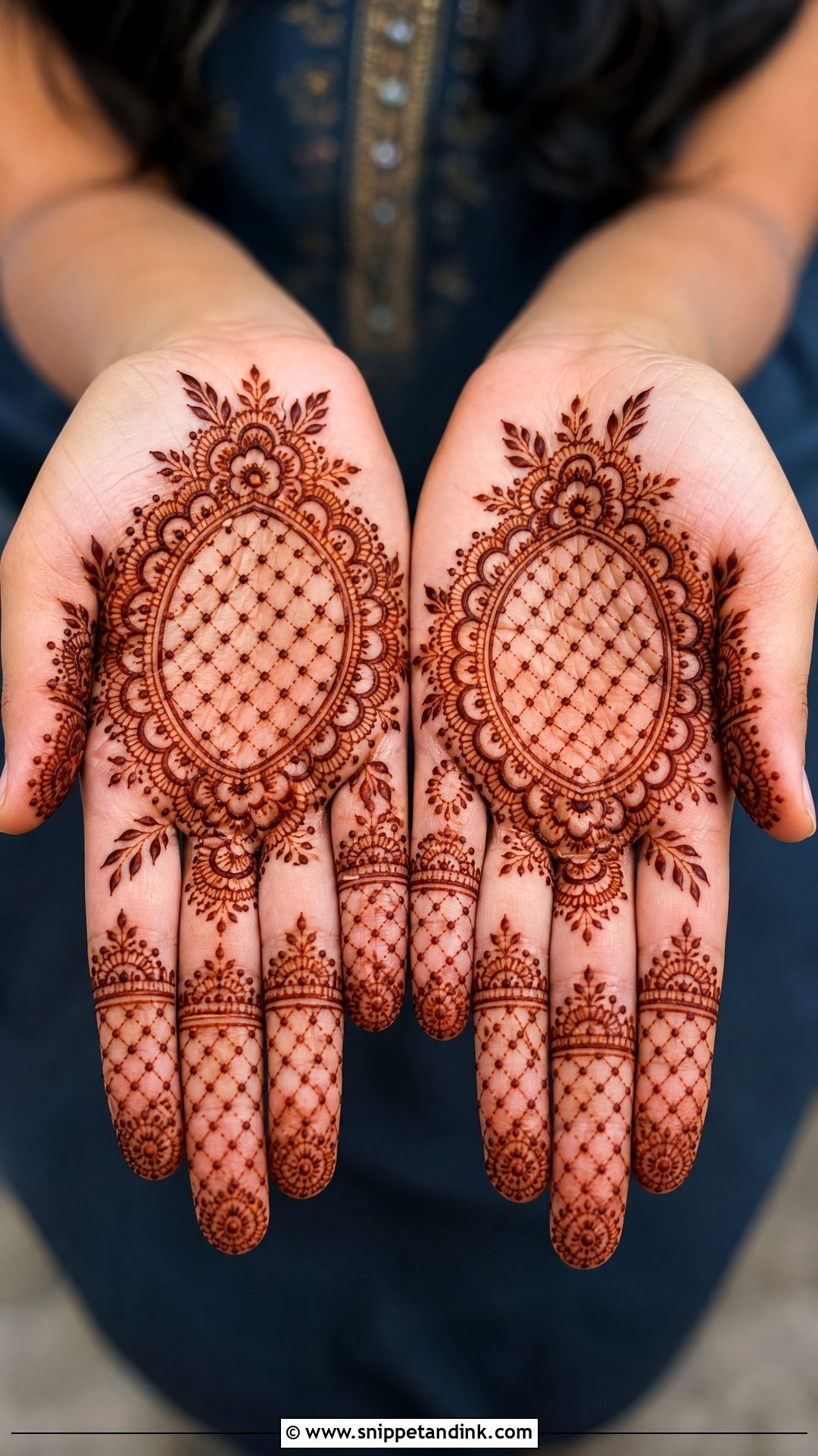 Jaal Centre Mehndi Design - Snippet and Ink - 20 Centre Mehndi Design Ideas