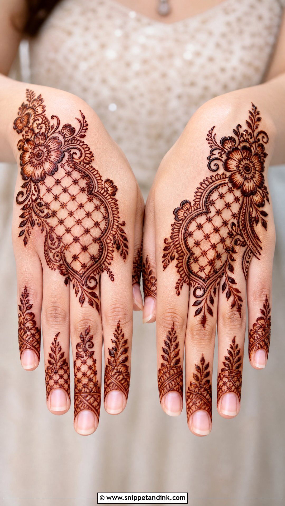 Jaali Arabic Back Hand Mehndi Design - Snippet and Ink - 30 Latest Arabic Back Hand Mehndi Designs