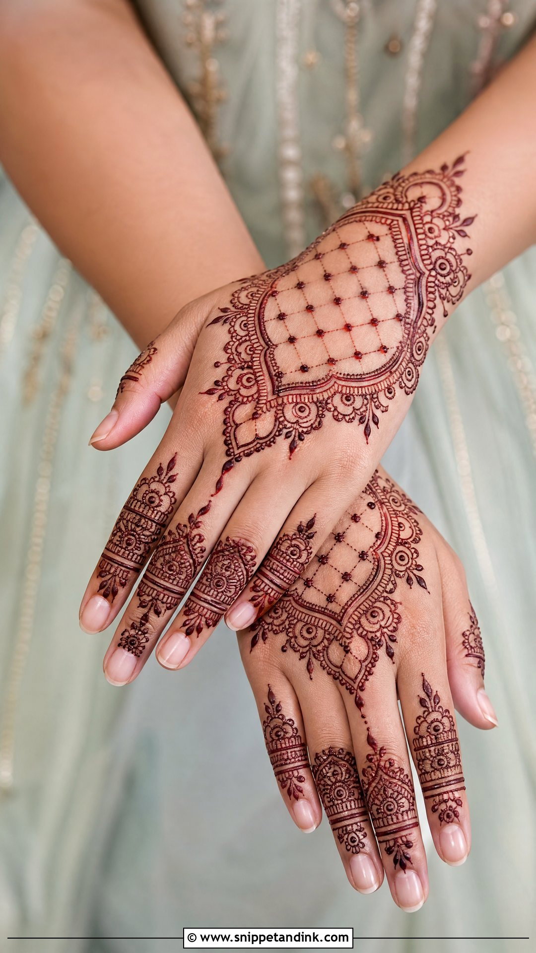 Jaali Back Hand Engagement Mehndi Design - Snippet and Ink - 20 Back Hand Engagement Mehndi Designs