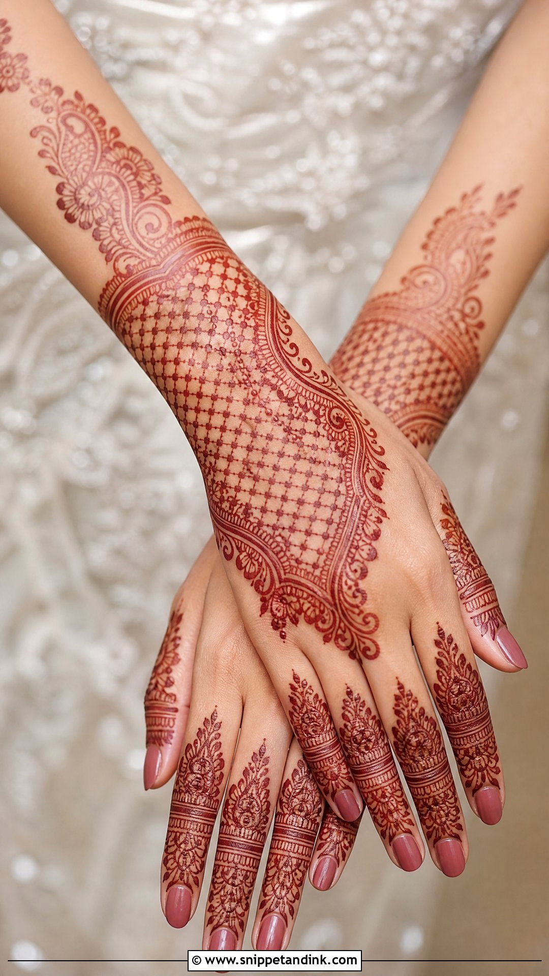 Jaali Bridal Back Hand Mehndi Design - Snippet and Ink - 20 Latest Bridal Back Side Mehndi Design Ideas