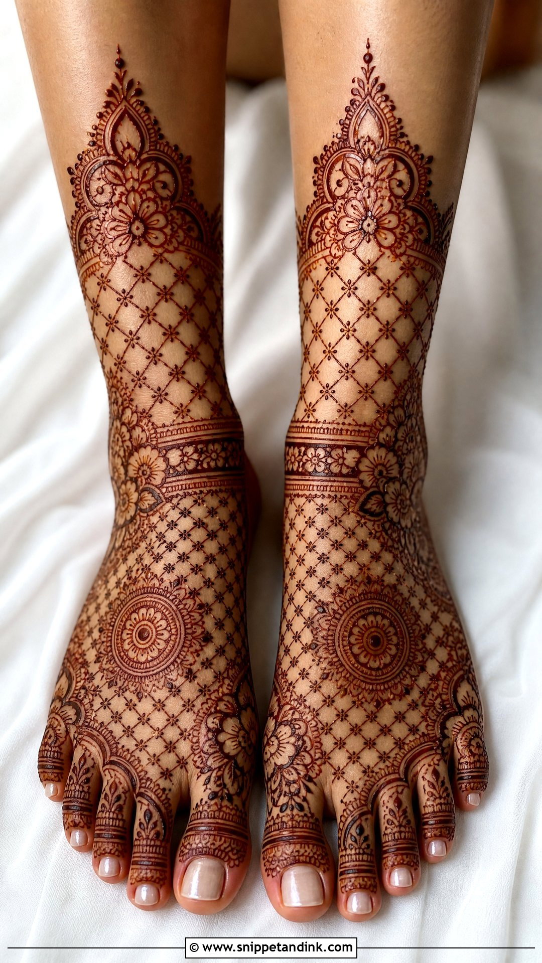 Jaali Bridal Leg Mehndi Design - Snippet and Ink - 20 Bridal Mehndi Designs Leg