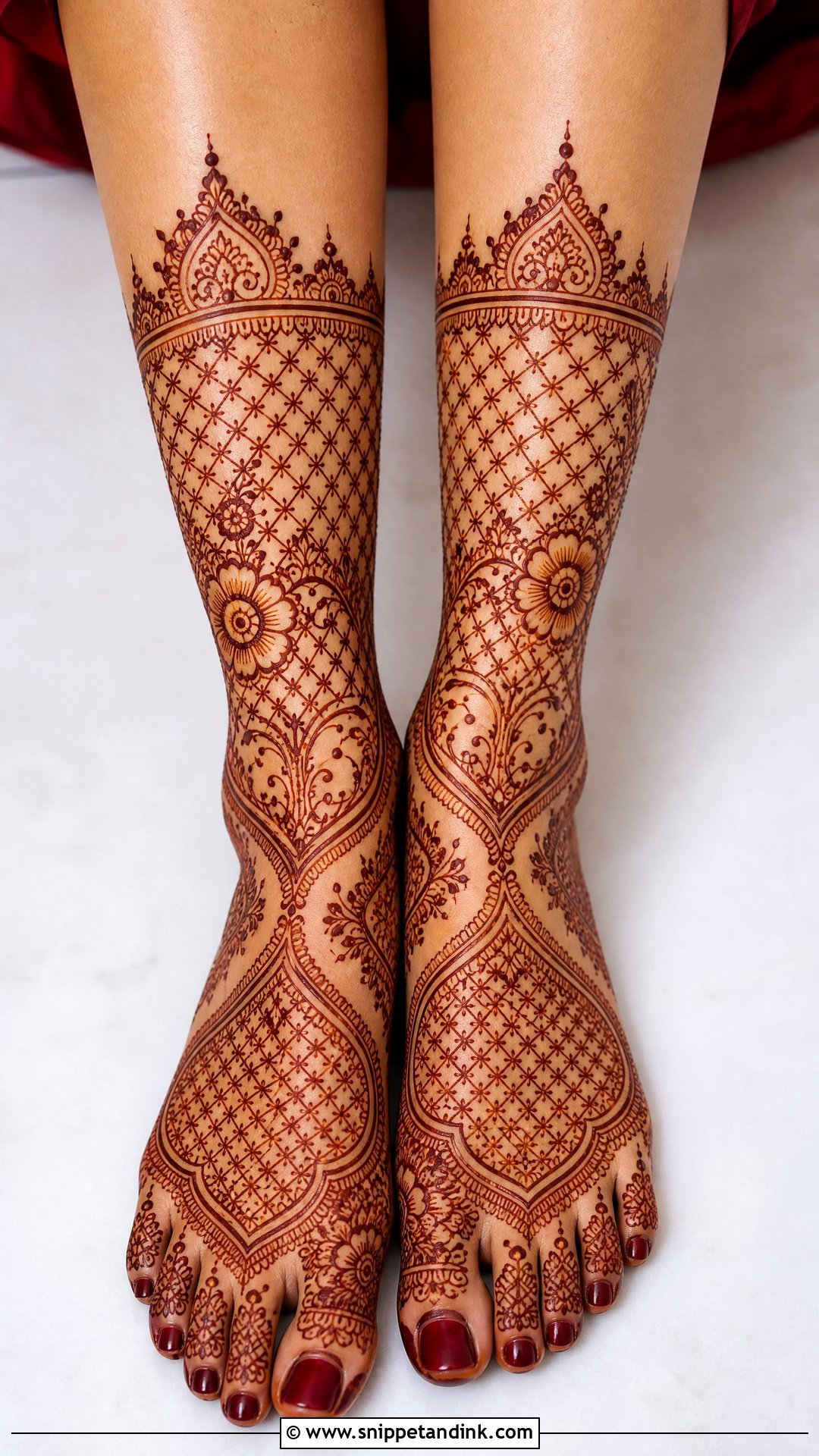 Jaali Bridal Leg Mehndi Design - Snippet and Ink - 20 Legs Bridal Mehndi Designs