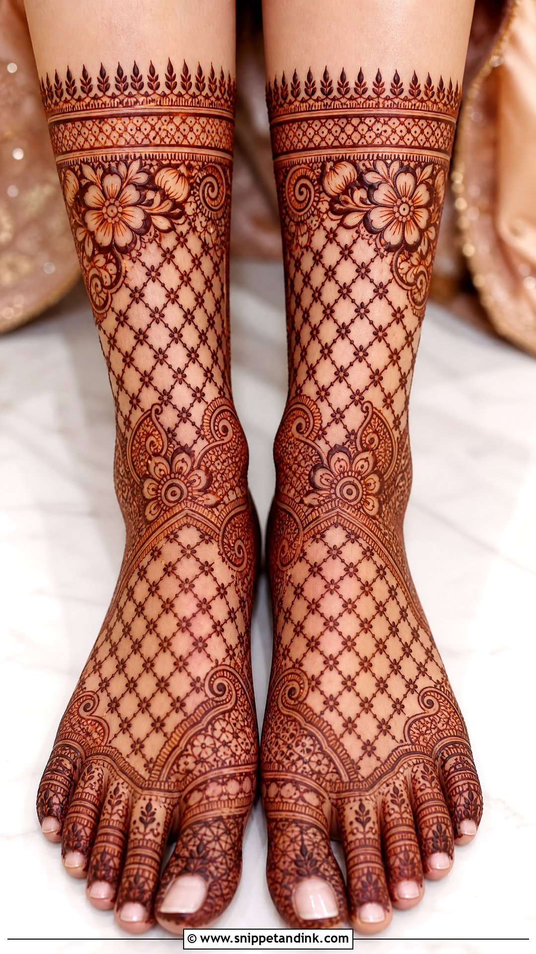 Jaali Bridal Leg Mehndi Design - Snippet and Ink - 25 Bridal Leg Mehendi Mehndi Design Ideas
