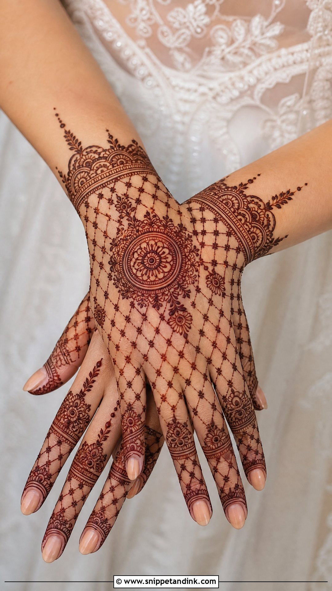 Jaali Bridal Mehndi Back Hand - Snippet and Ink - 25 Bridal Mehndi Designs Back Side