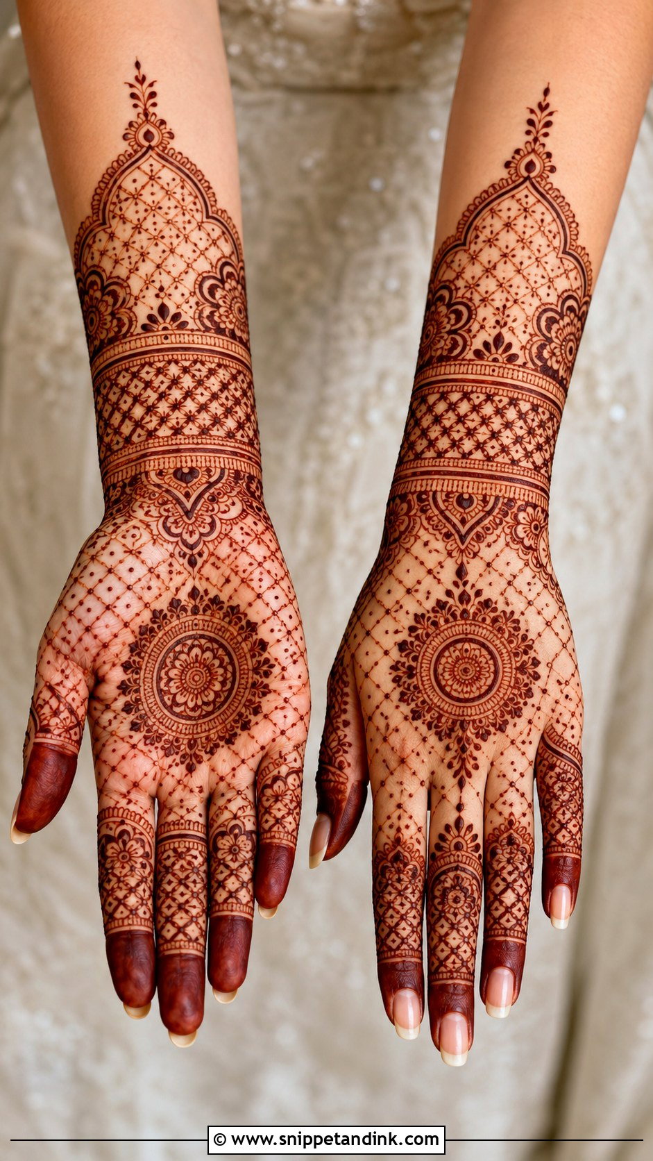 Jaali Bridal Mehndi Design - Snippet and Ink - 35 Bridal Mehndi Designs