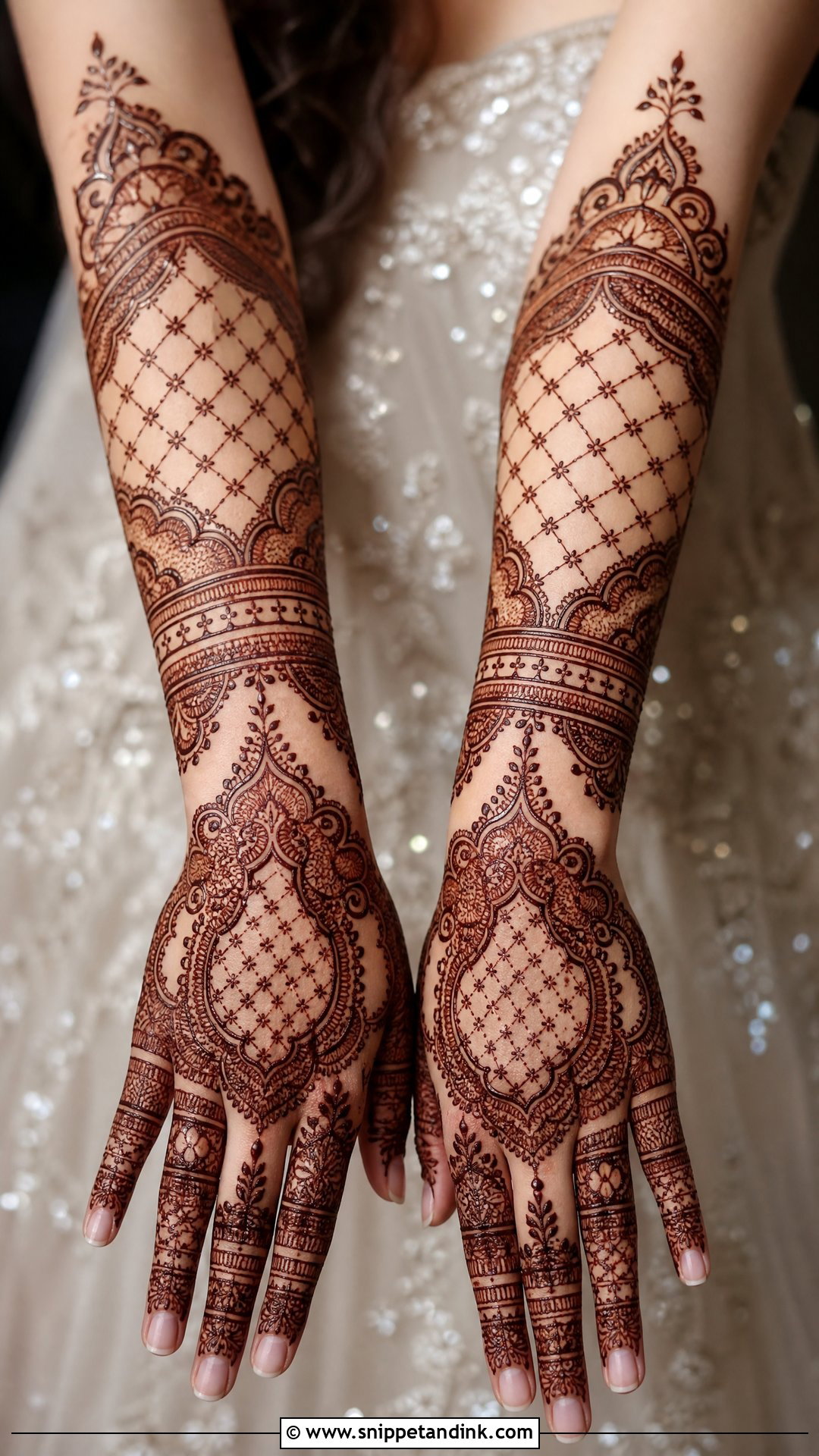 Jaali Bridal Mehndi For Net Bridal Dress - Snippet and Ink - 20 Bridal Mehndi Designs Dress