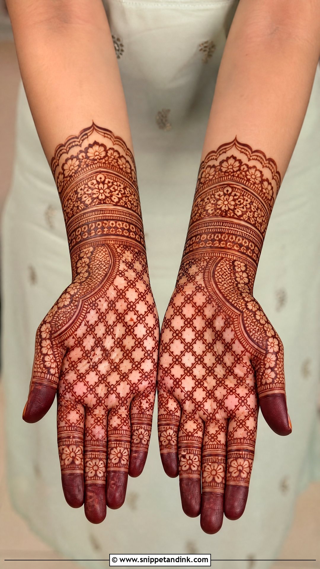 Jaali Bridal Mehndi Front Hand - Snippet and Ink - 20 Front Bridal Mehndi Designs