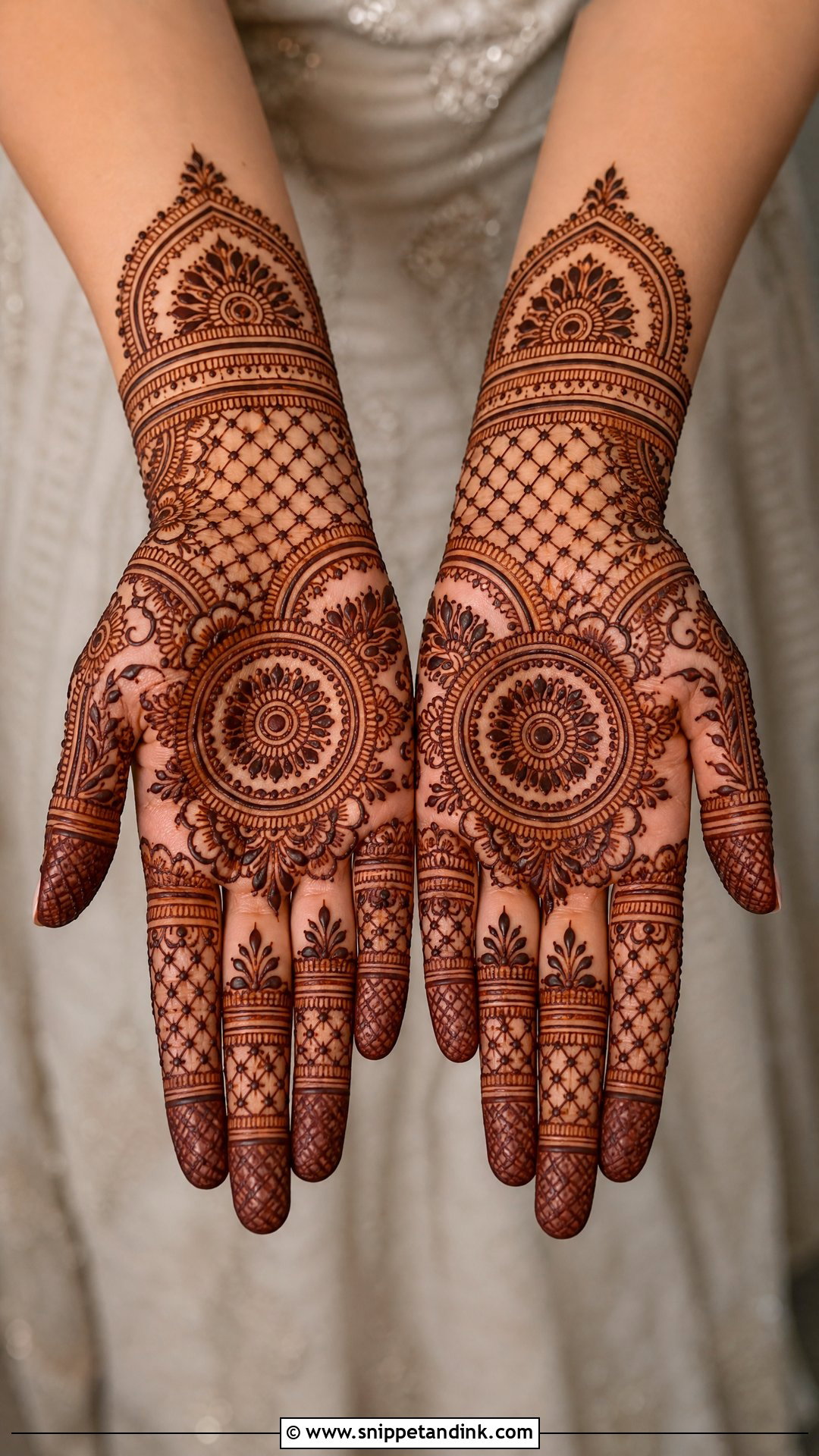 Jaali Bridal Tikki Mehndi Design - Snippet and Ink - 20 Bridal Tikki Mehndi Designs