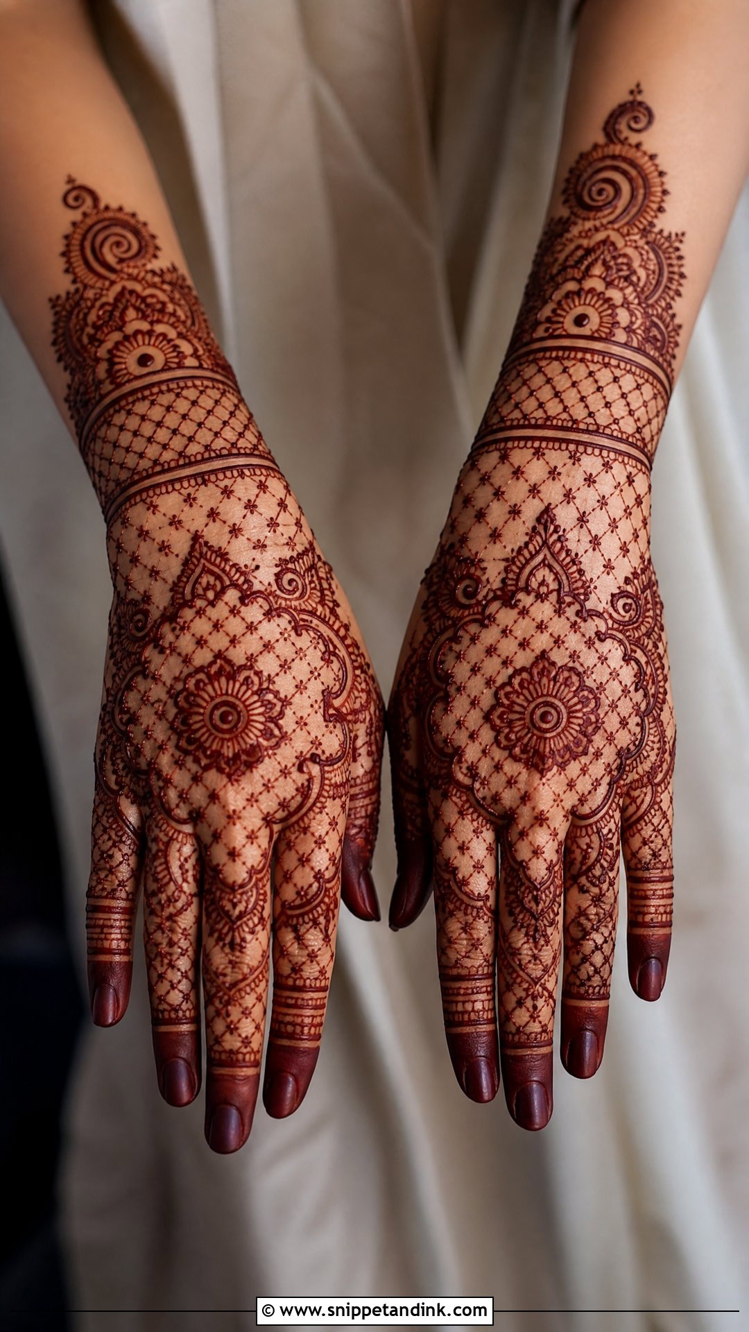 Jaali Dulhan Back Hand Mehndi Design - Snippet and Ink - 25 Dulhan Back Hand Mehndi Designs