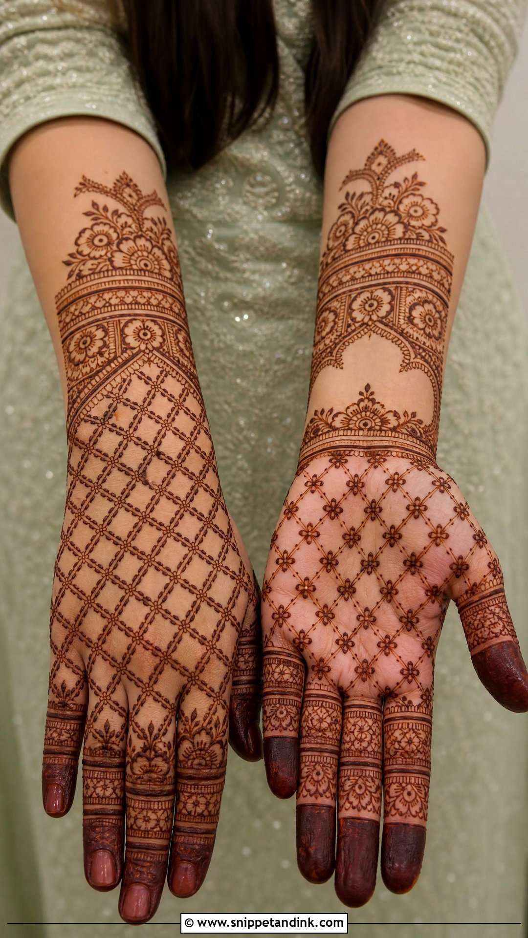 Jaali Engagement Mehendi Design - Snippet and Ink - 30 Engagement Mehendi Design Hands Ideas