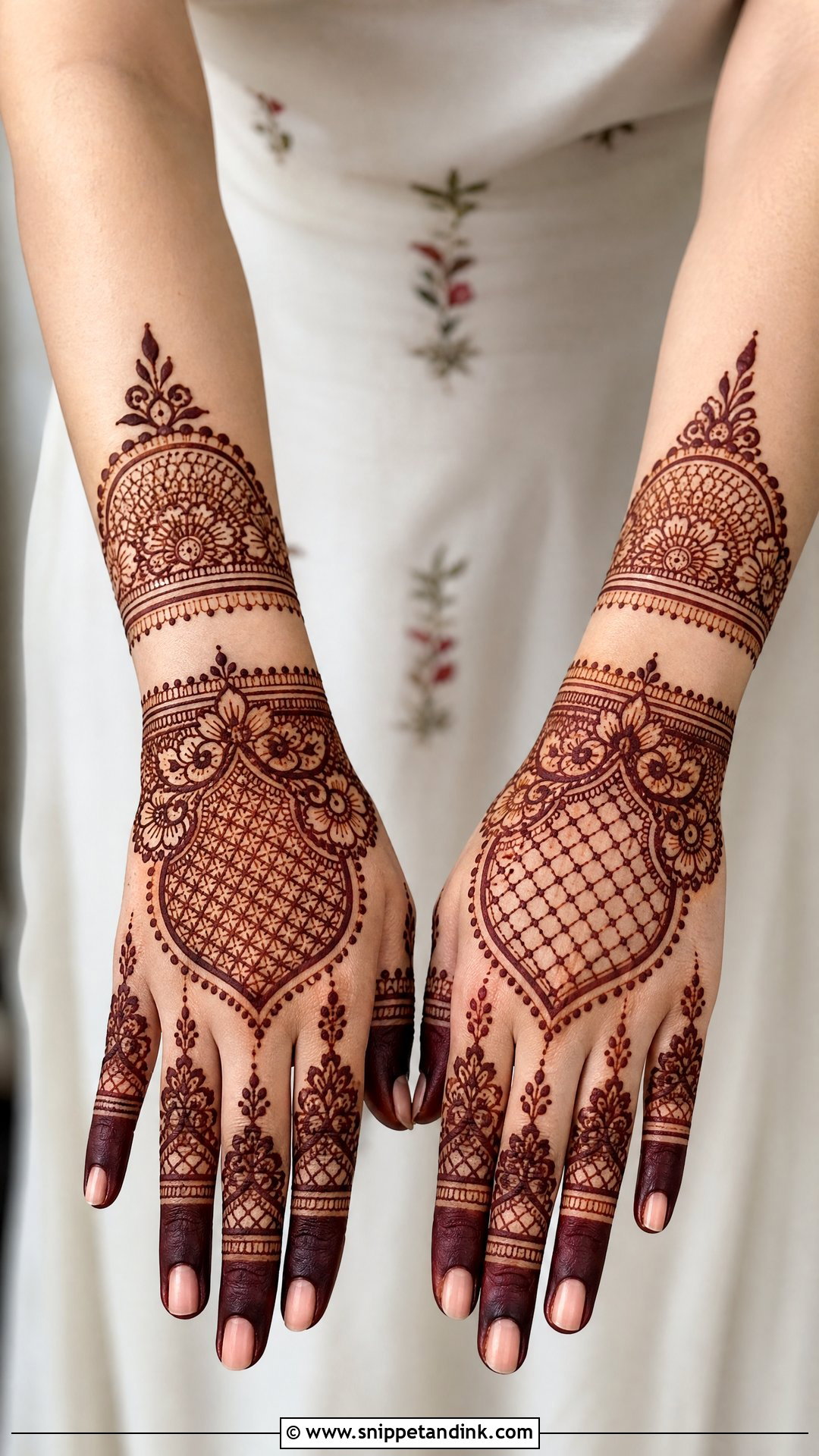 Jaali Engagement Mehndi Design - Snippet and Ink - 20 Latest Mehndi Designs for Engagement