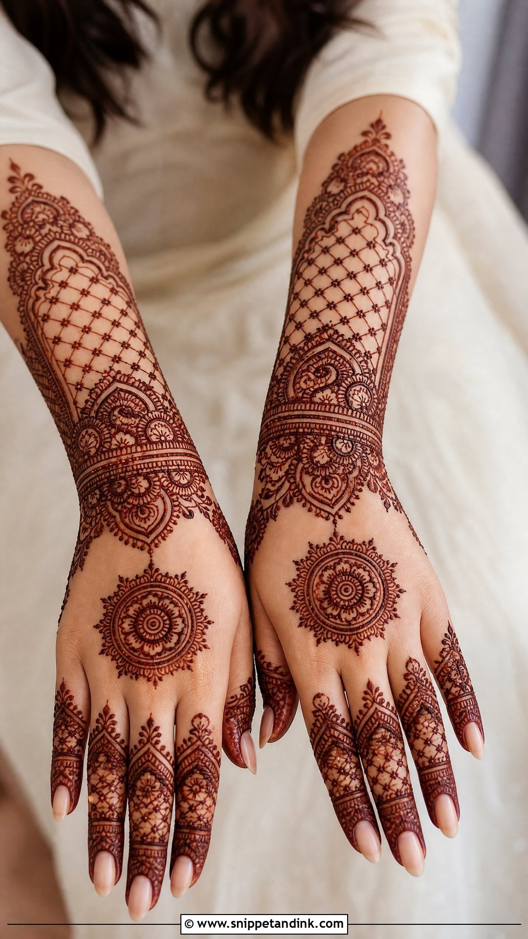 Jaali Engagement Mehndi Design - Snippet and Ink - 25 Mehndi Designs for Engagement