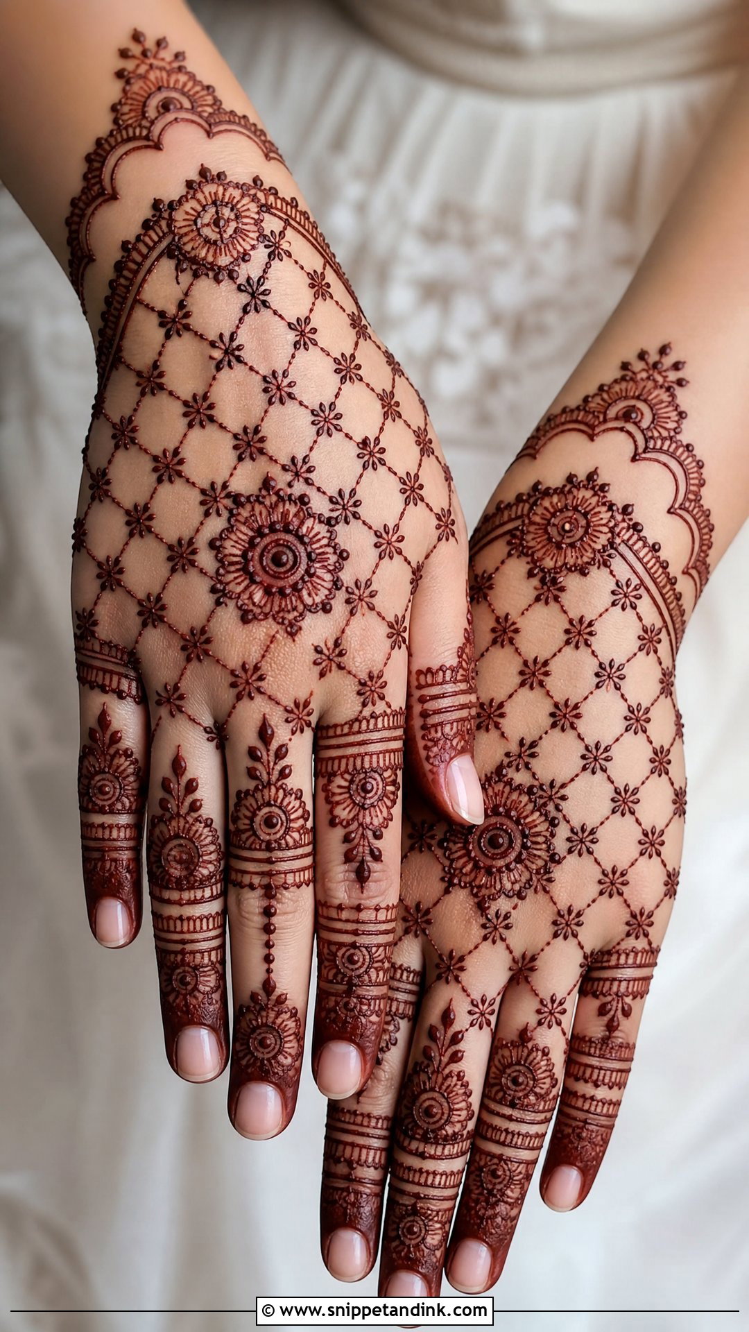 Jaali Engagement Mehndi Design - Snippet and Ink - 30 Mehndi Designs for Engagement Brides
