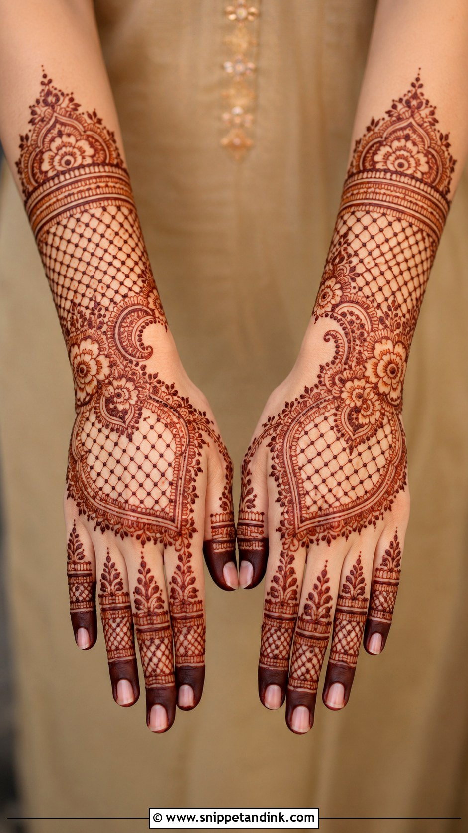 Jaali Engagement Mehndi Design - Snippet and Ink - 35 Engagement Mehndi Designs