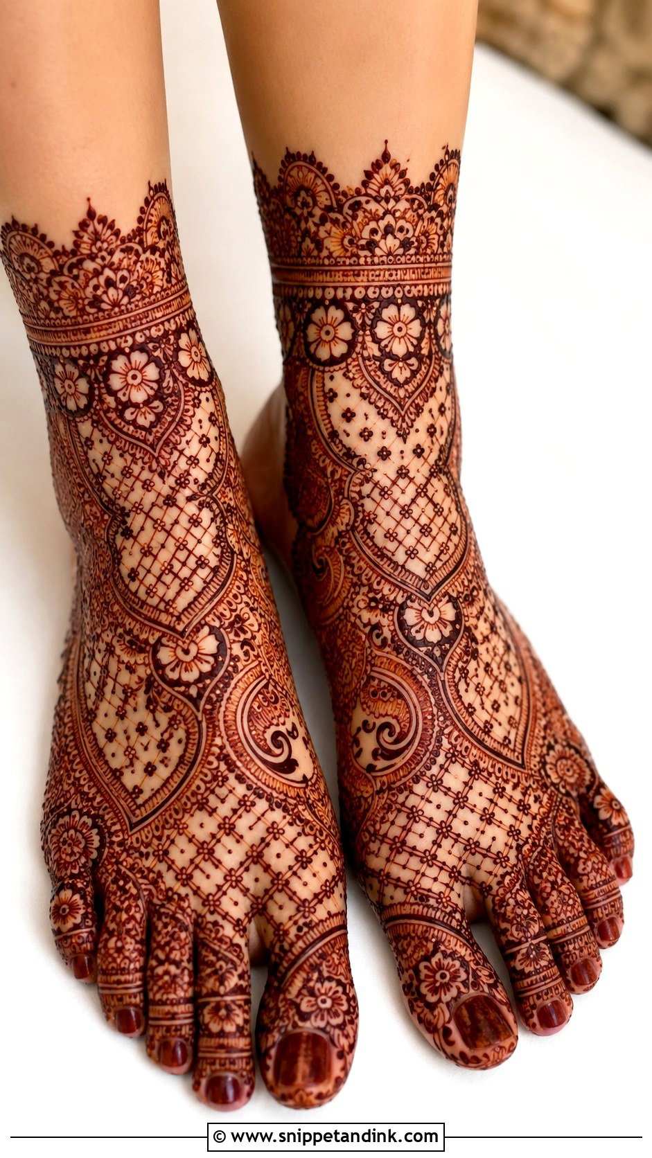 Jaali Feet Mehndi Design - Snippet and Ink - 35 Feet Mehndi Designs