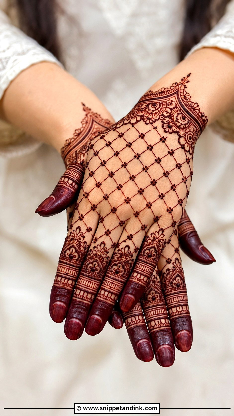 Jaali Fingers Mehndi Design - Snippet and Ink - 35 Fingers Mehndi Design Ideas