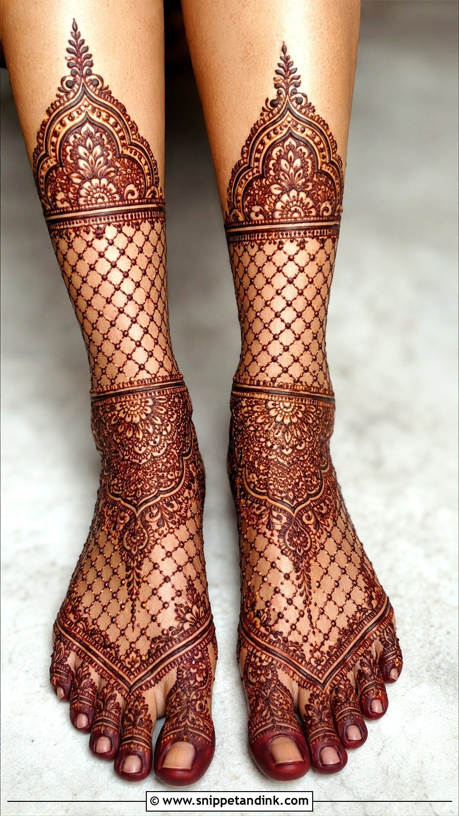 Jaali Leg Mehndi Design - Snippet and Ink - 35 Leg Mehndi Design Ideas