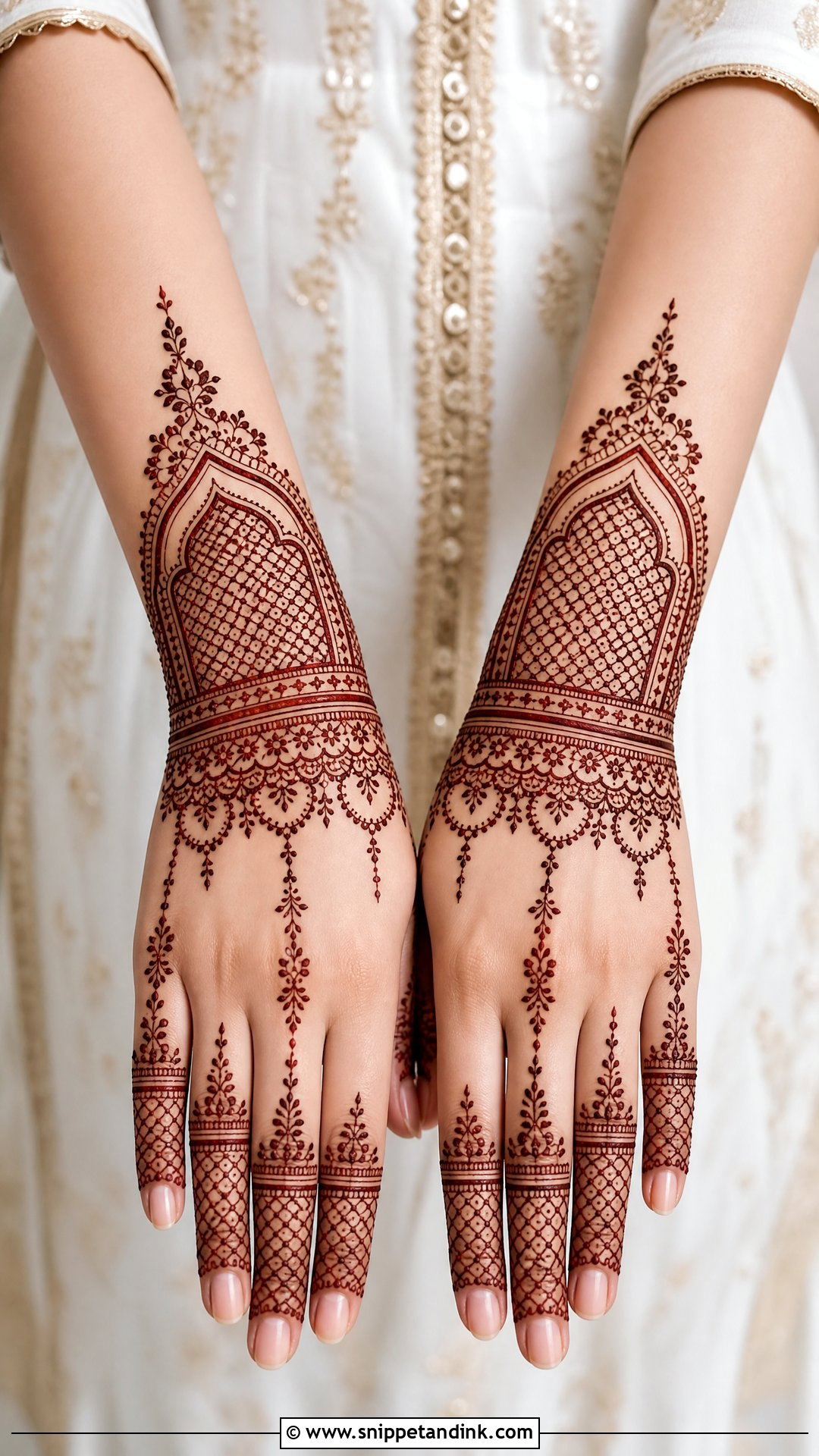 Jaali Mehrab Mehndi Design - Snippet and Ink - 30 Mehrab Mehndi Design Ideas