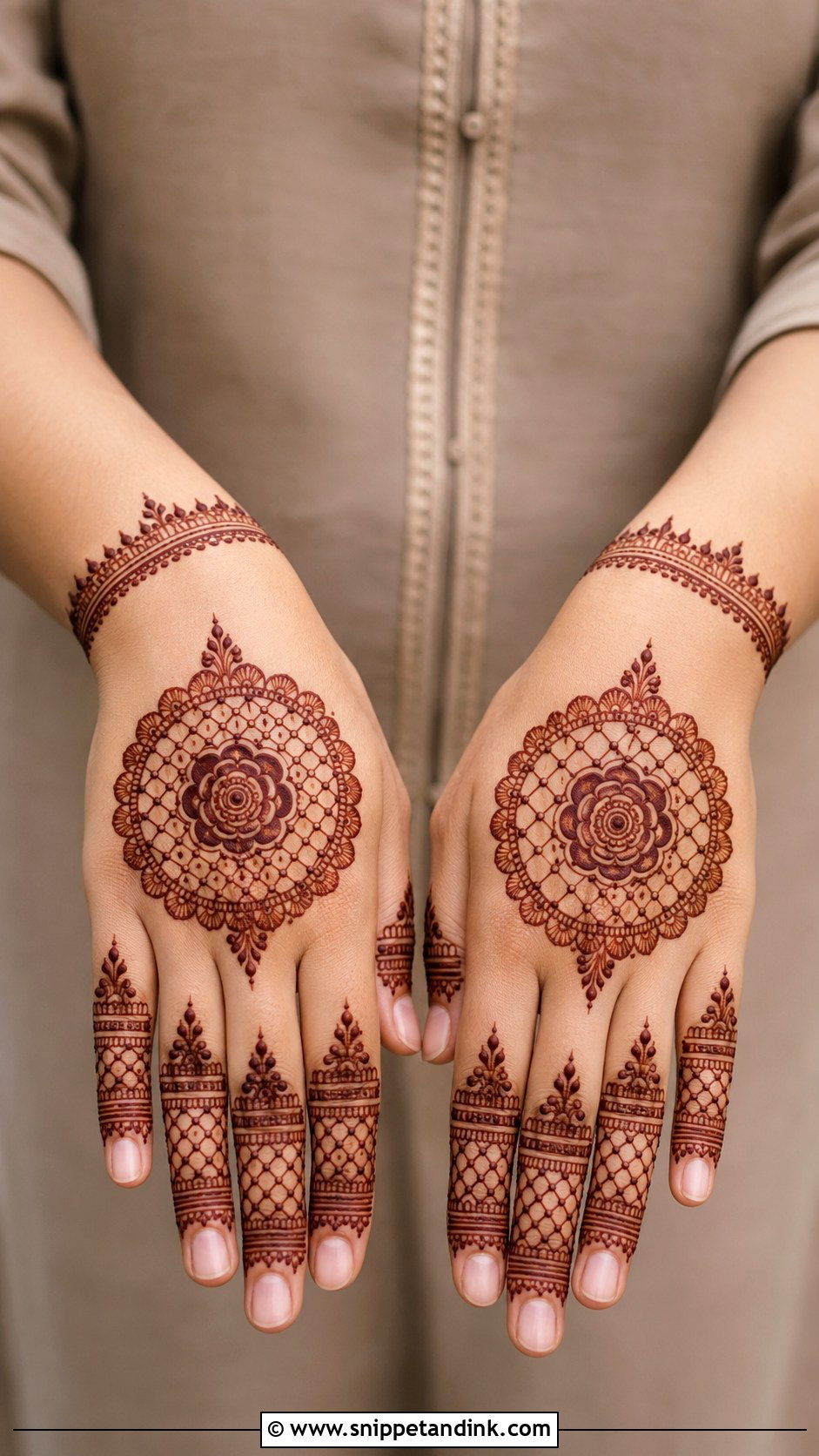 Jaali Tikki Mehndi Design - Snippet and Ink - 35 Tikki Mehndi Design Ideas